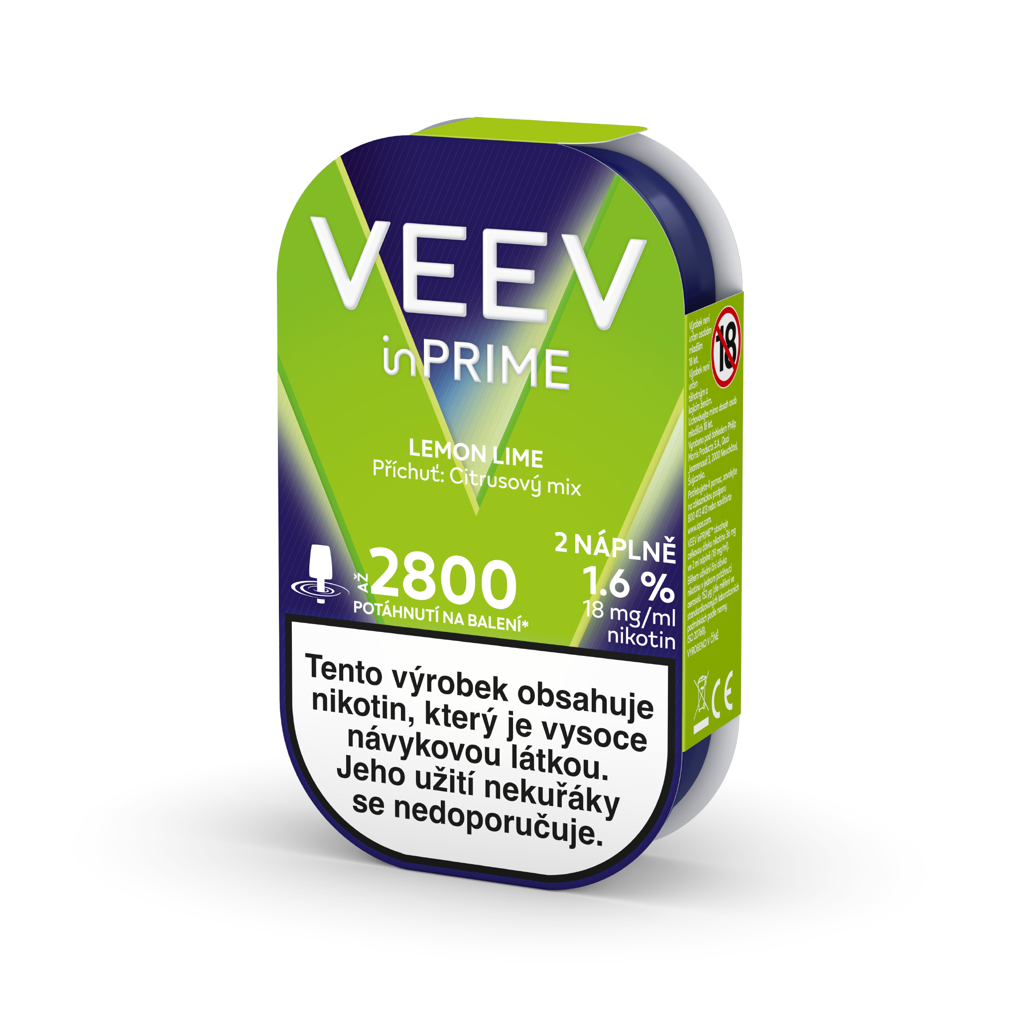 VEEV INPRIME NÁPLNĚ LEMON LIME (krabička) (Yellow Green)