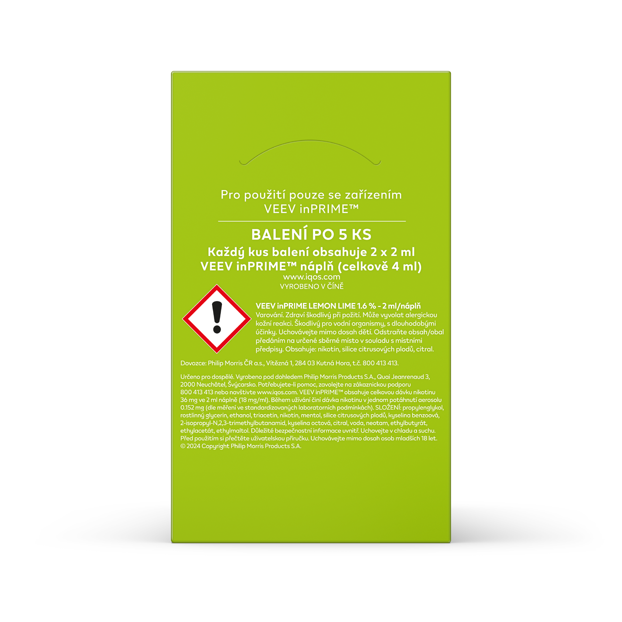VEEV INPRIME NÁPLNĚ LEMON LIME (karton) (Yellow Green)