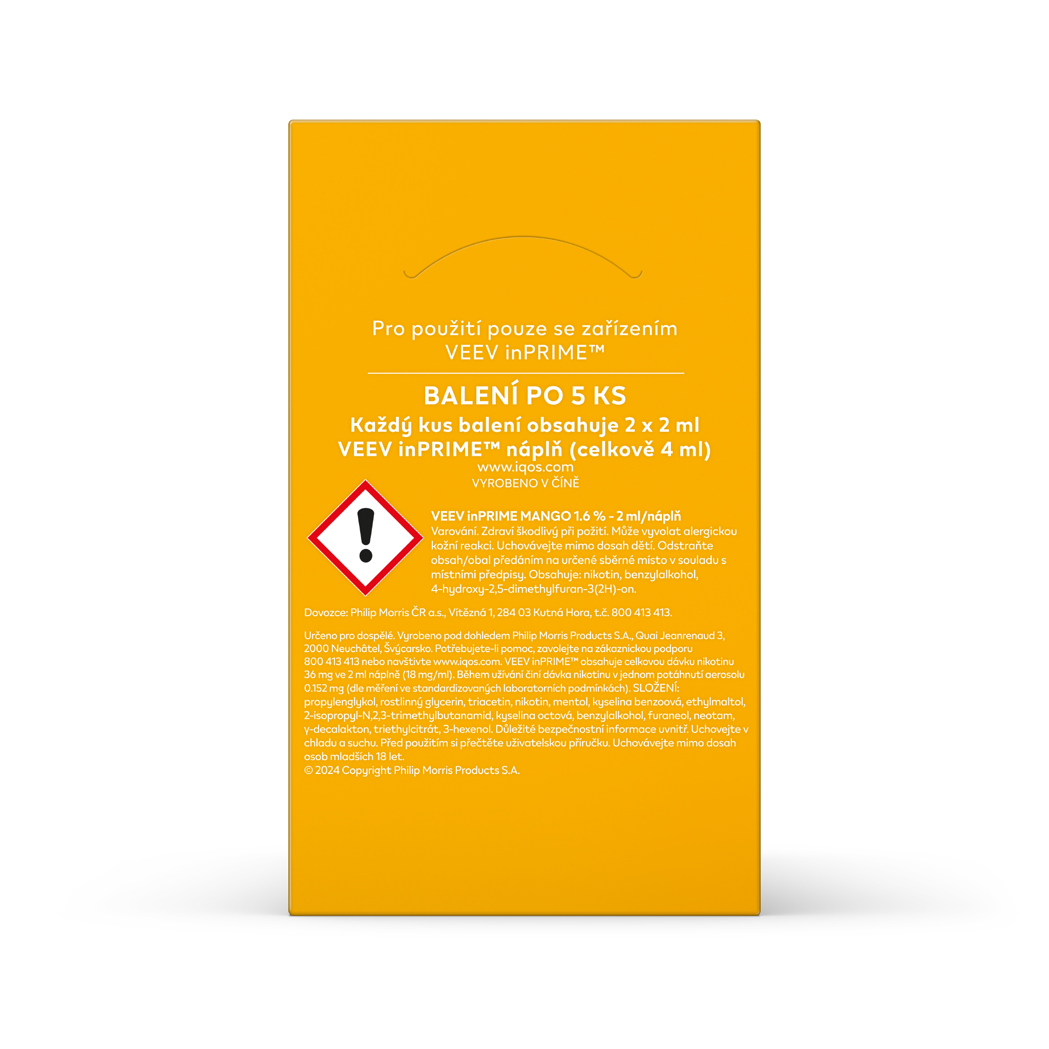 VEEV INPRIME NÁPLNĚ MANGO (karton) (Mango)