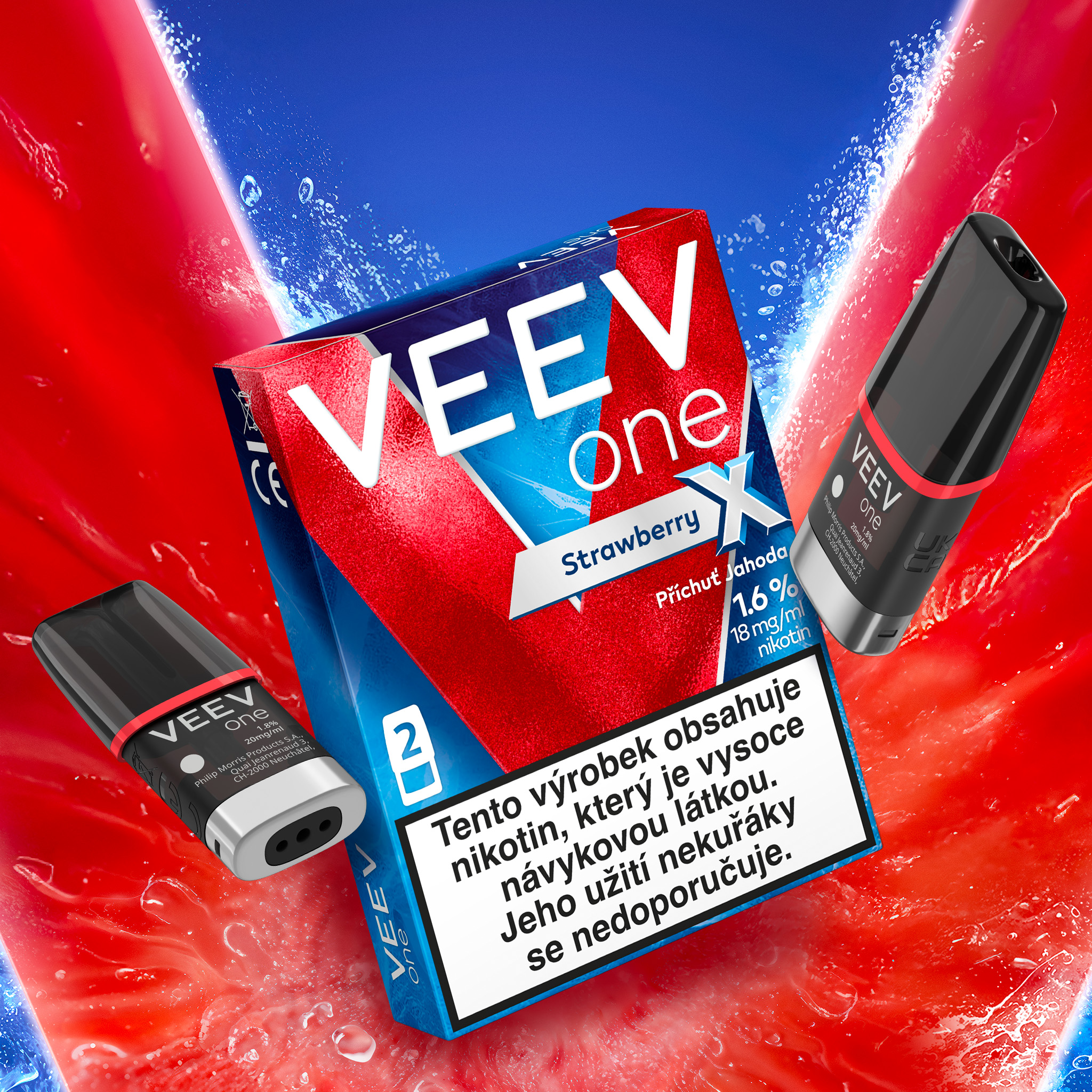 VEEV ONE NÁPLNĚ STRAWBERRY X (krabička) (Strawberry X)