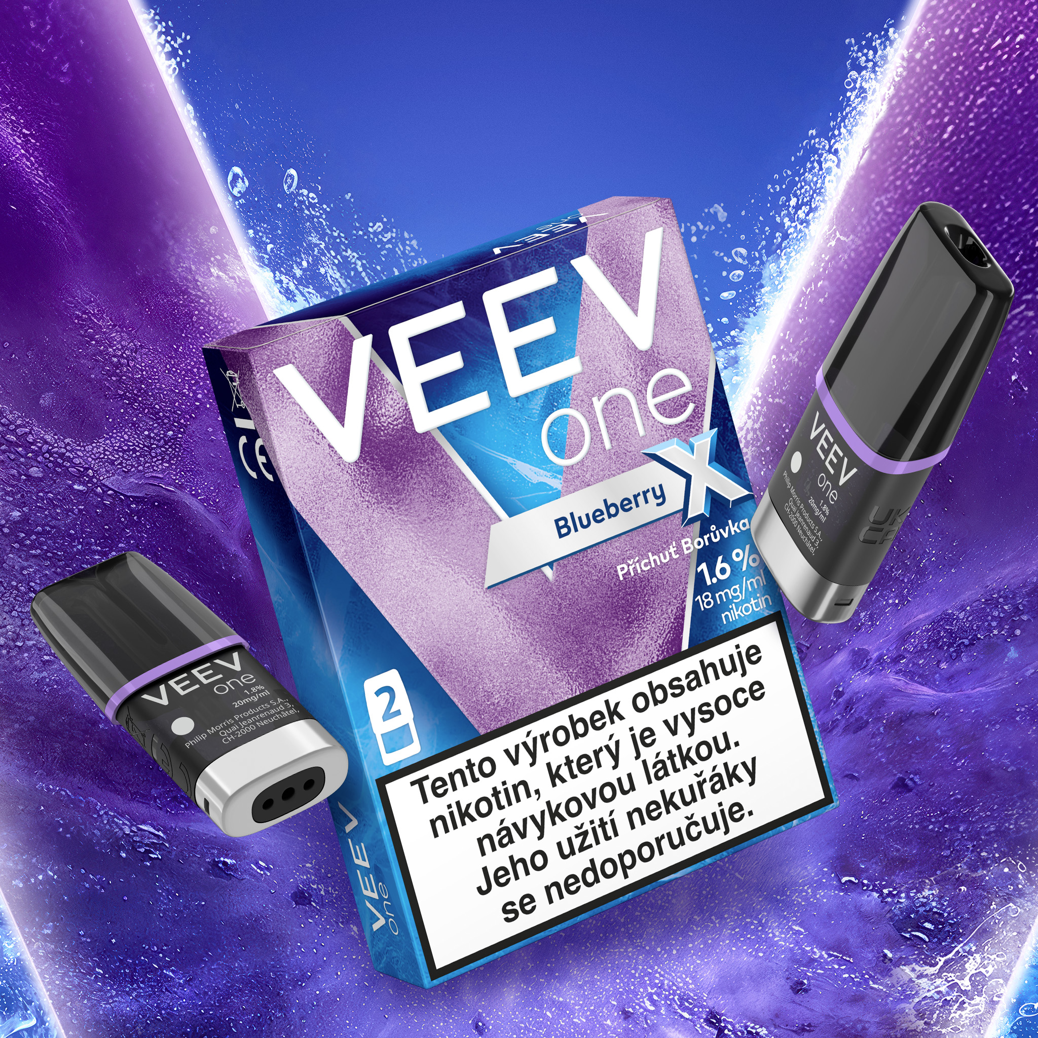 VEEV ONE NÁPLNĚ Blueberry X (krabička) (Blueberry X)