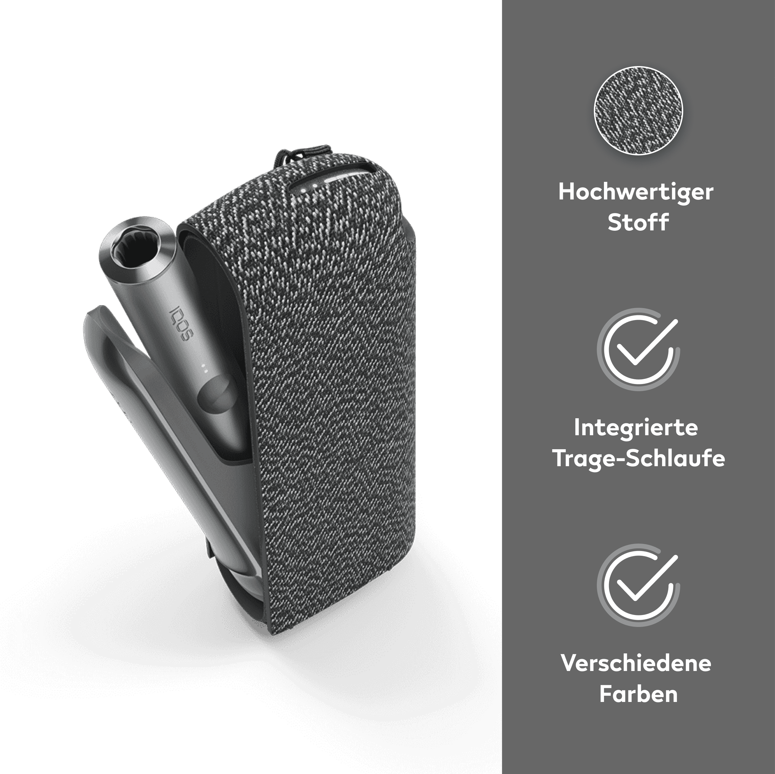 IQOS ILUMA Stoffhülle Dark Grey (Dark Grey)