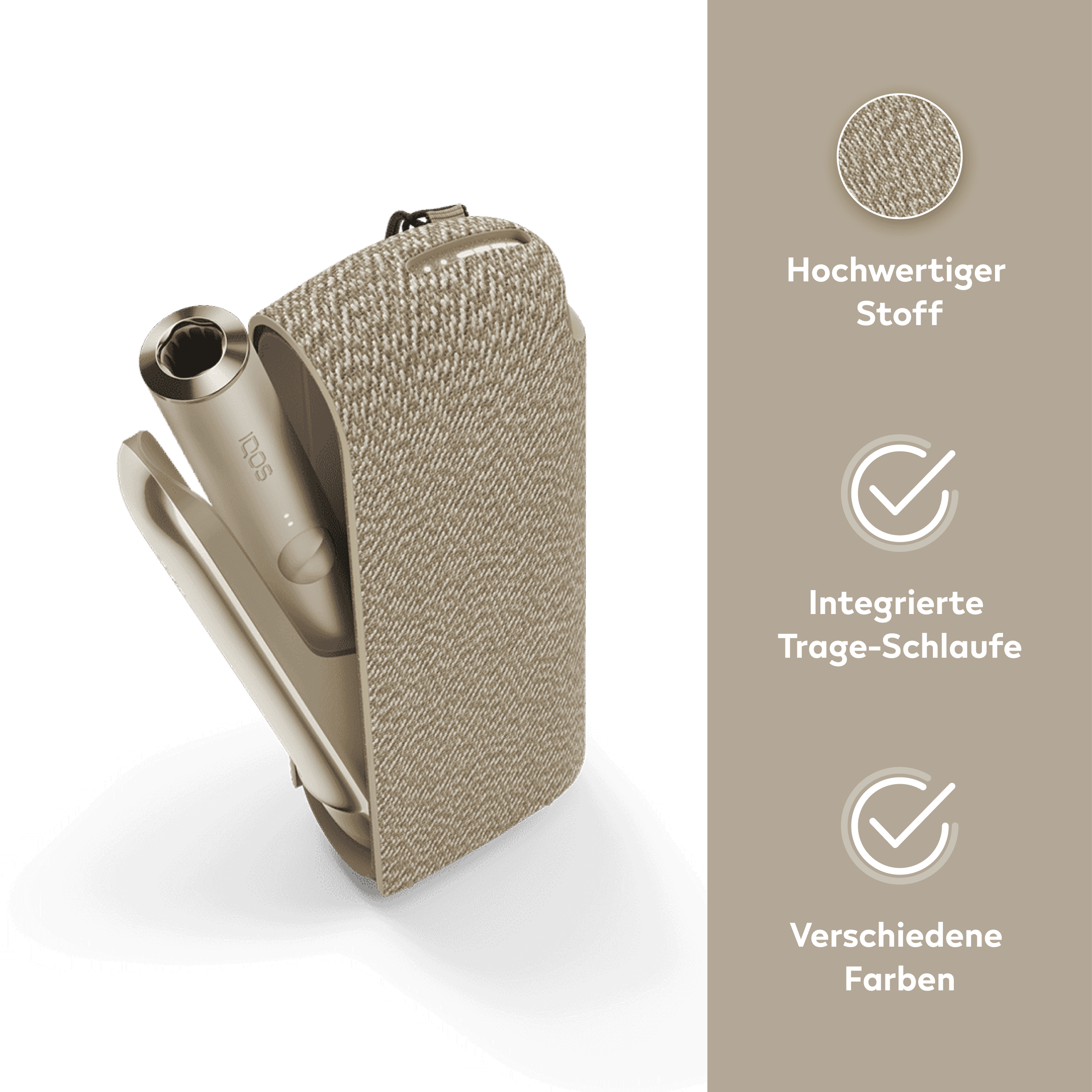 IQOS ILUMA Stoffhülle Khaki (Khaki)