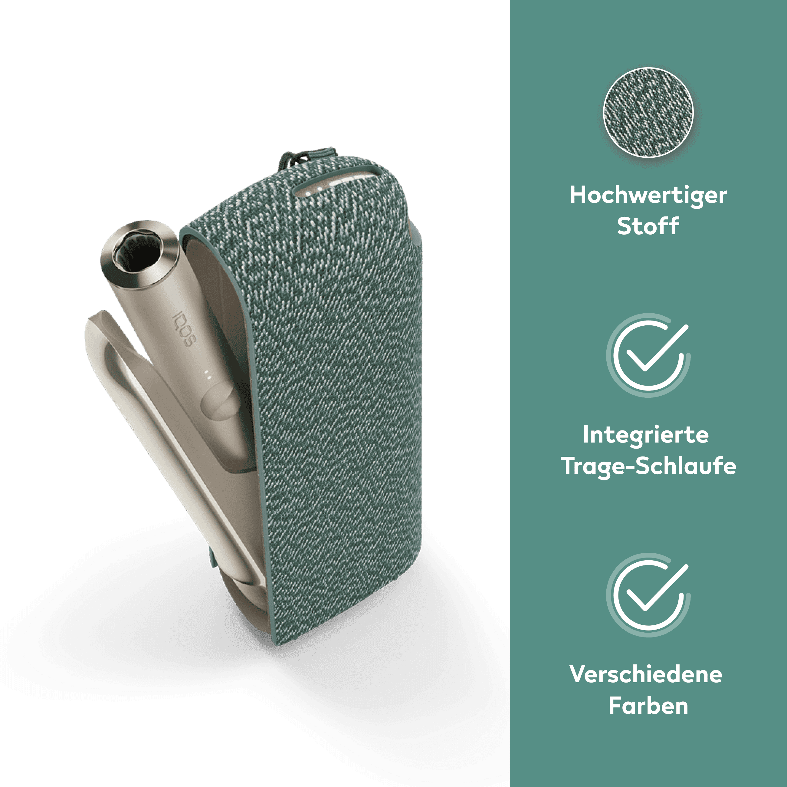 IQOS ILUMA Stoffhülle Dark Green (Dark Green)