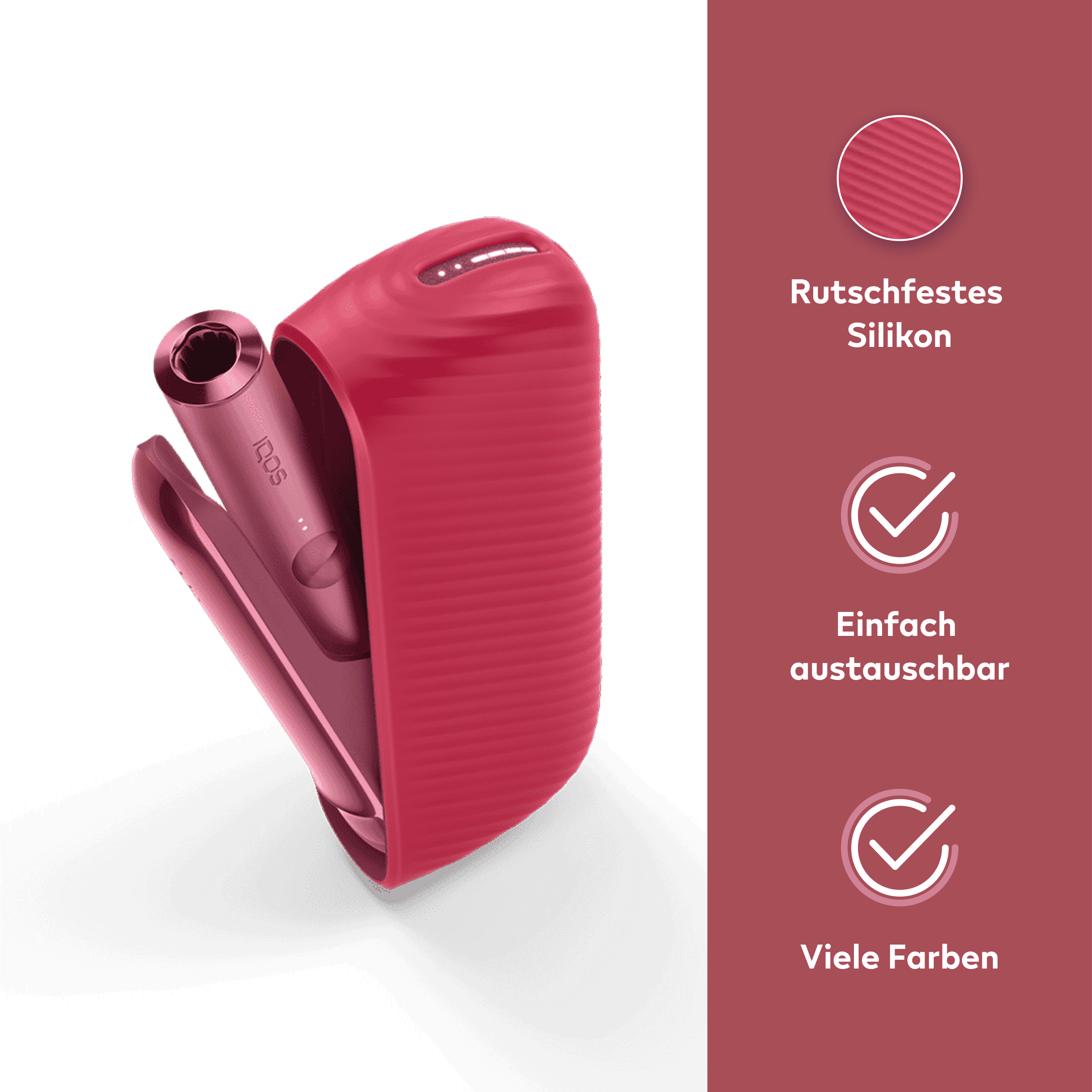 IQOS ILUMA Silikonhülle Claret Red (Claret Red)