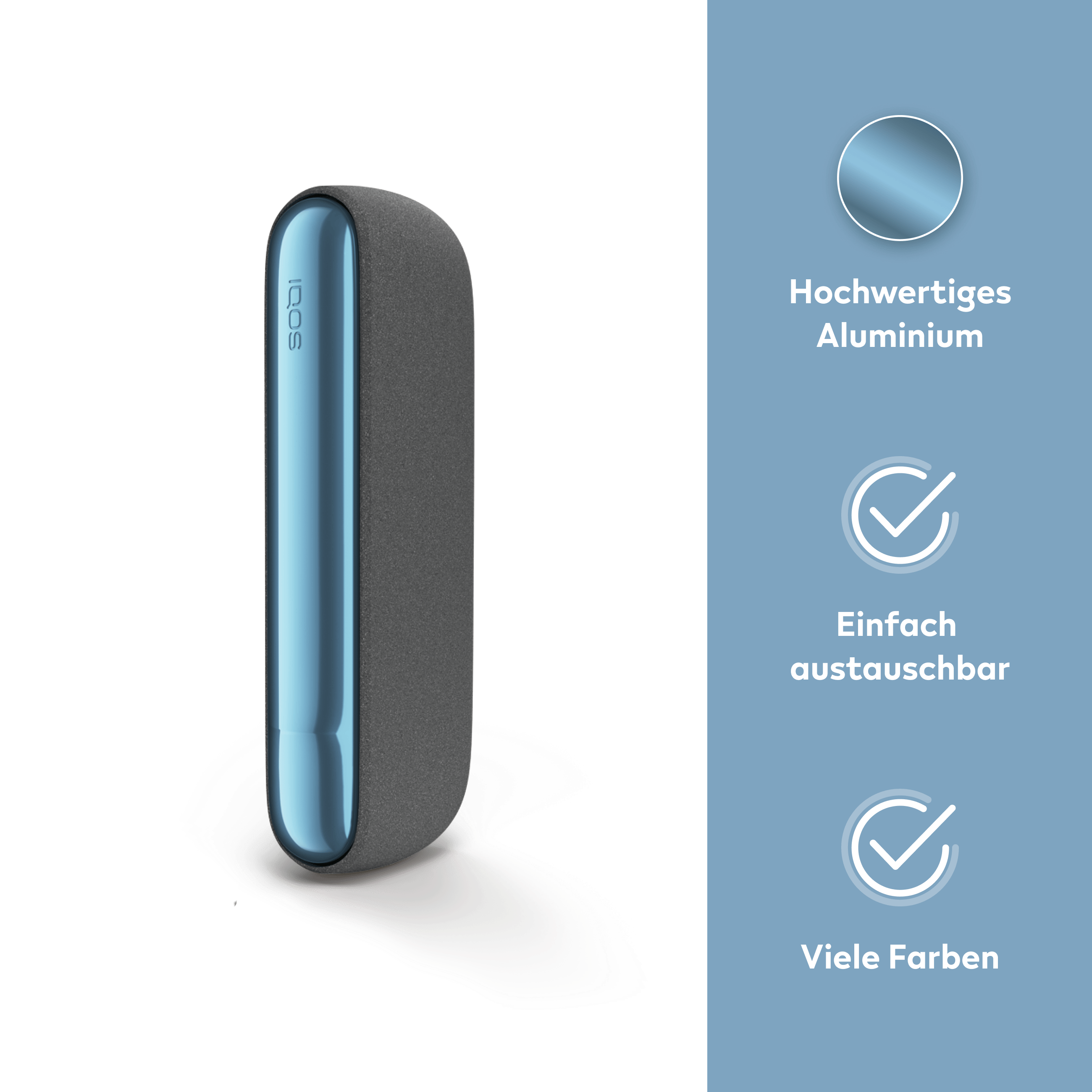IQOS ILUMA Aluminium Klappen-Cover Azure Blue (Azure Blue)
