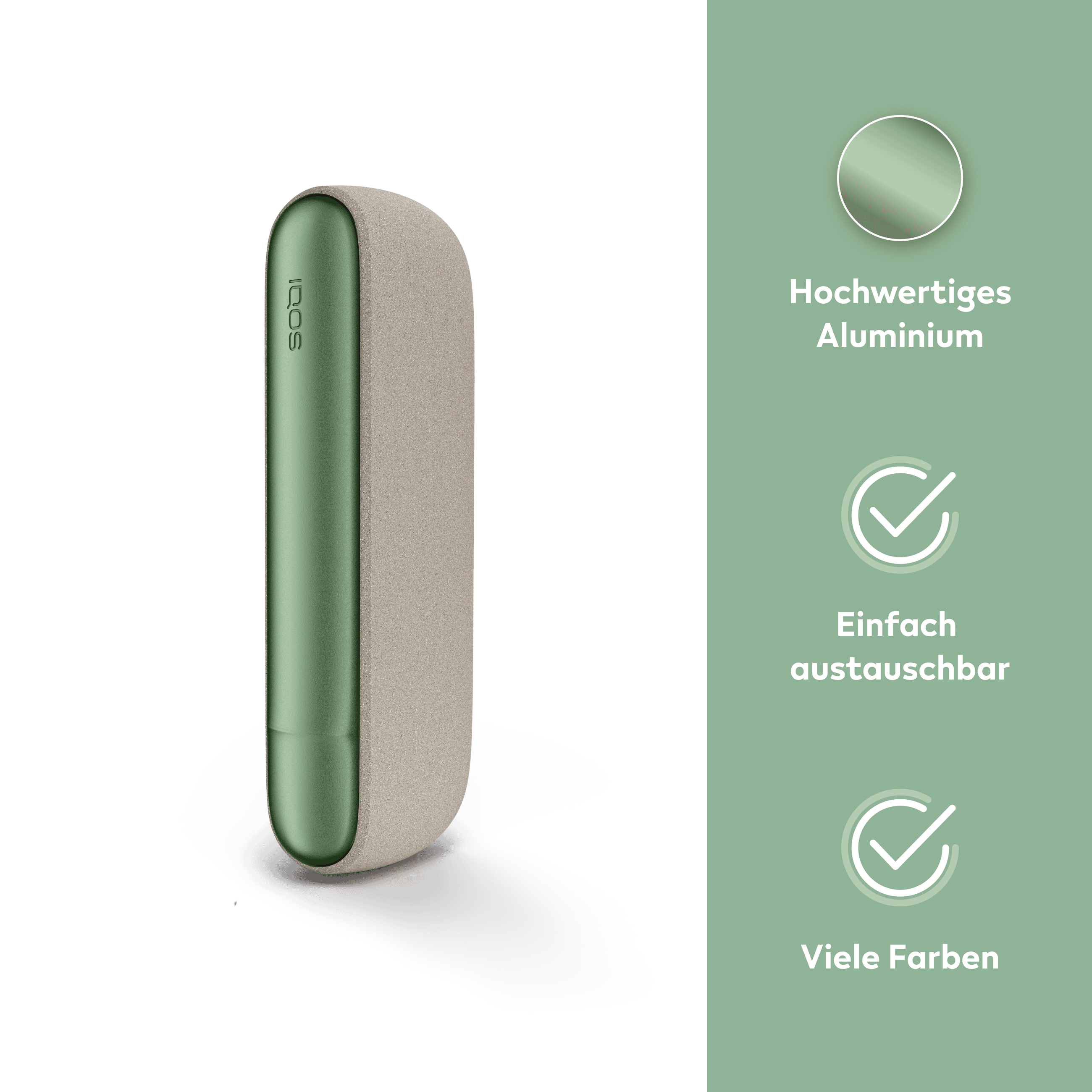 IQOS ILUMA Aluminium Klappen-Cover Moss Green (Moss Green)
