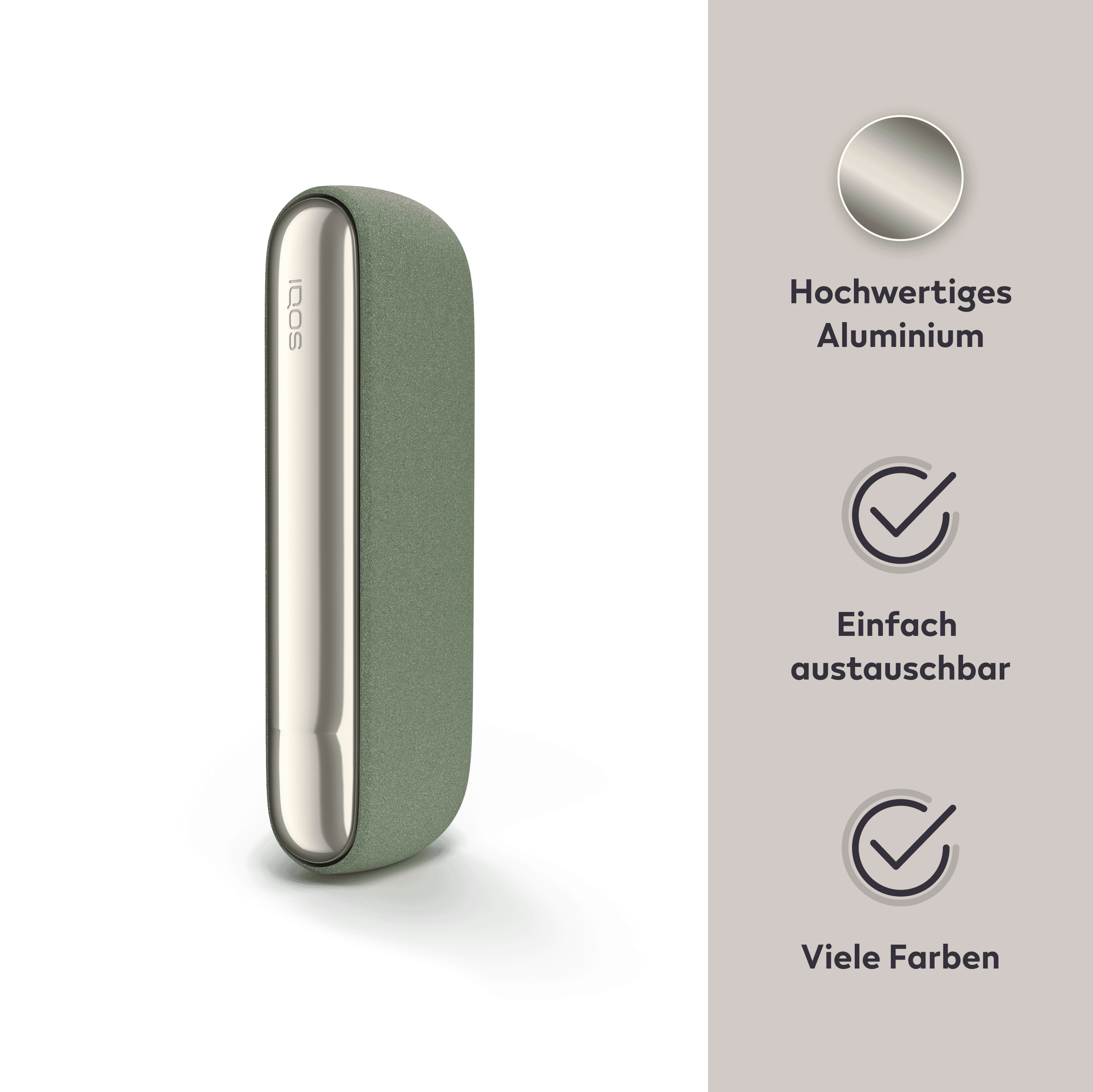 IQOS ILUMA Aluminium Klappen-Cover Pebble Beige (Pebble Beige)