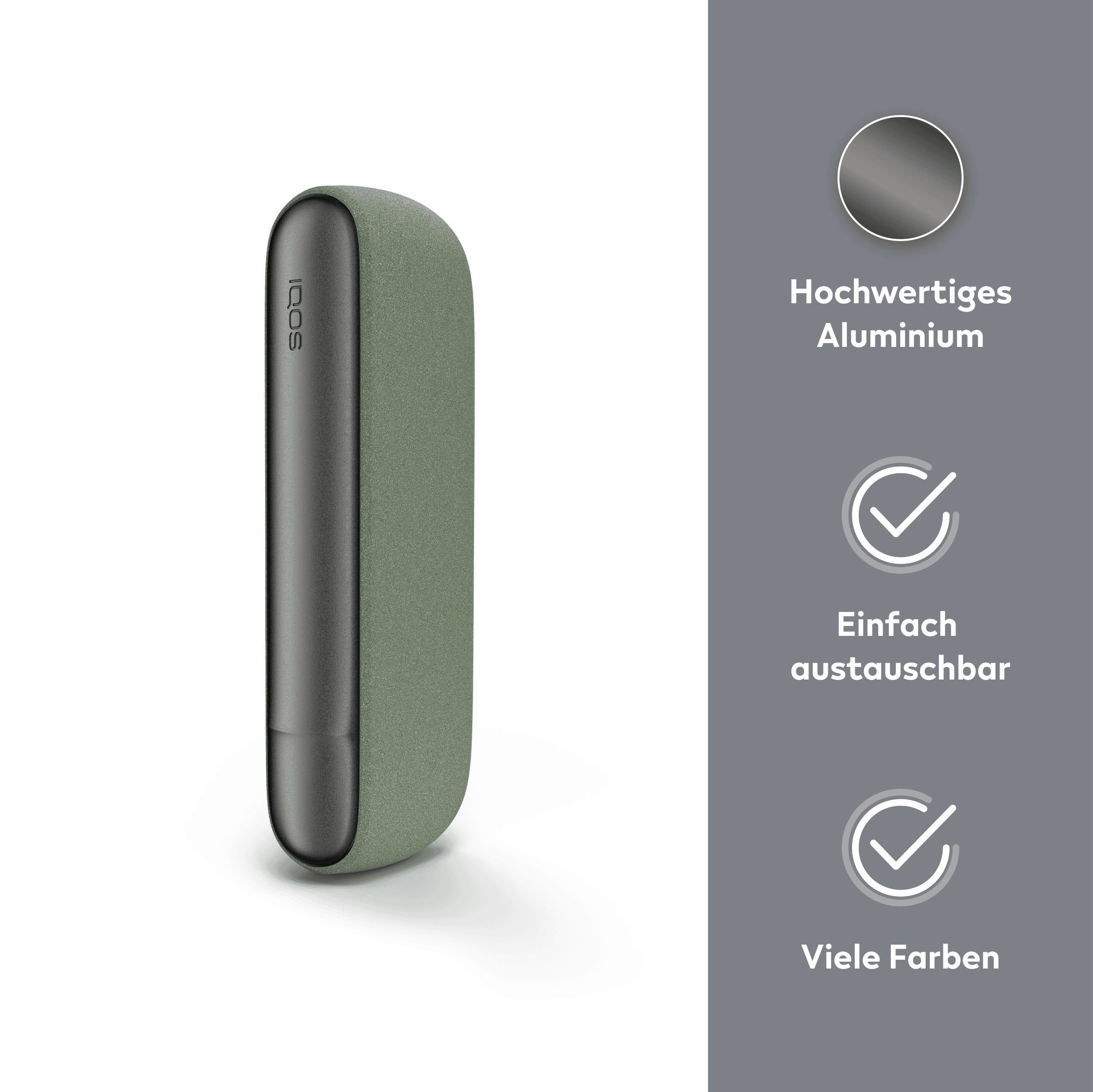 IQOS ILUMA Aluminium Klappen-Cover Pebble Grey (Pebble Grey)