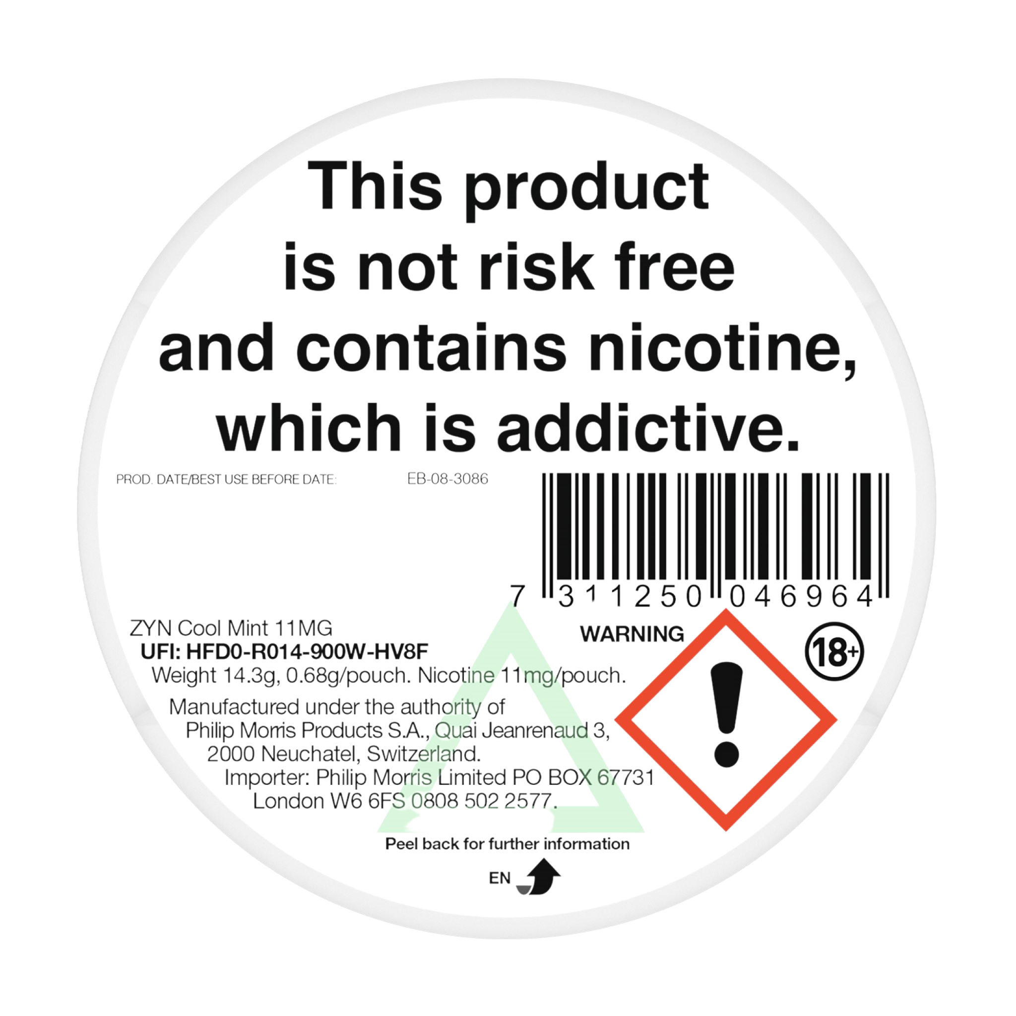 ZYN Cool Mint 11mg (Cool Mint)