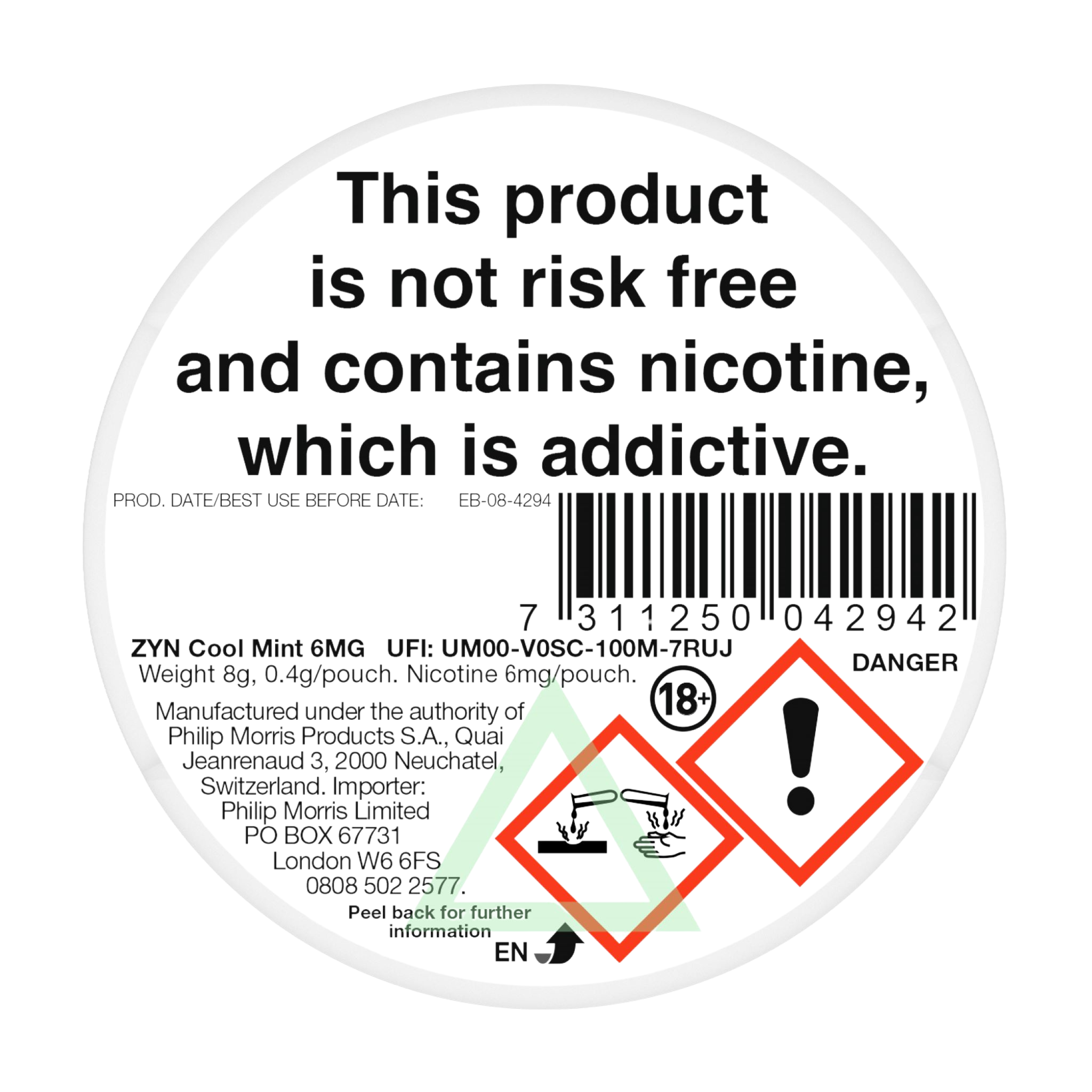 ZYN Cool Mint 6mg (COOL MINT)