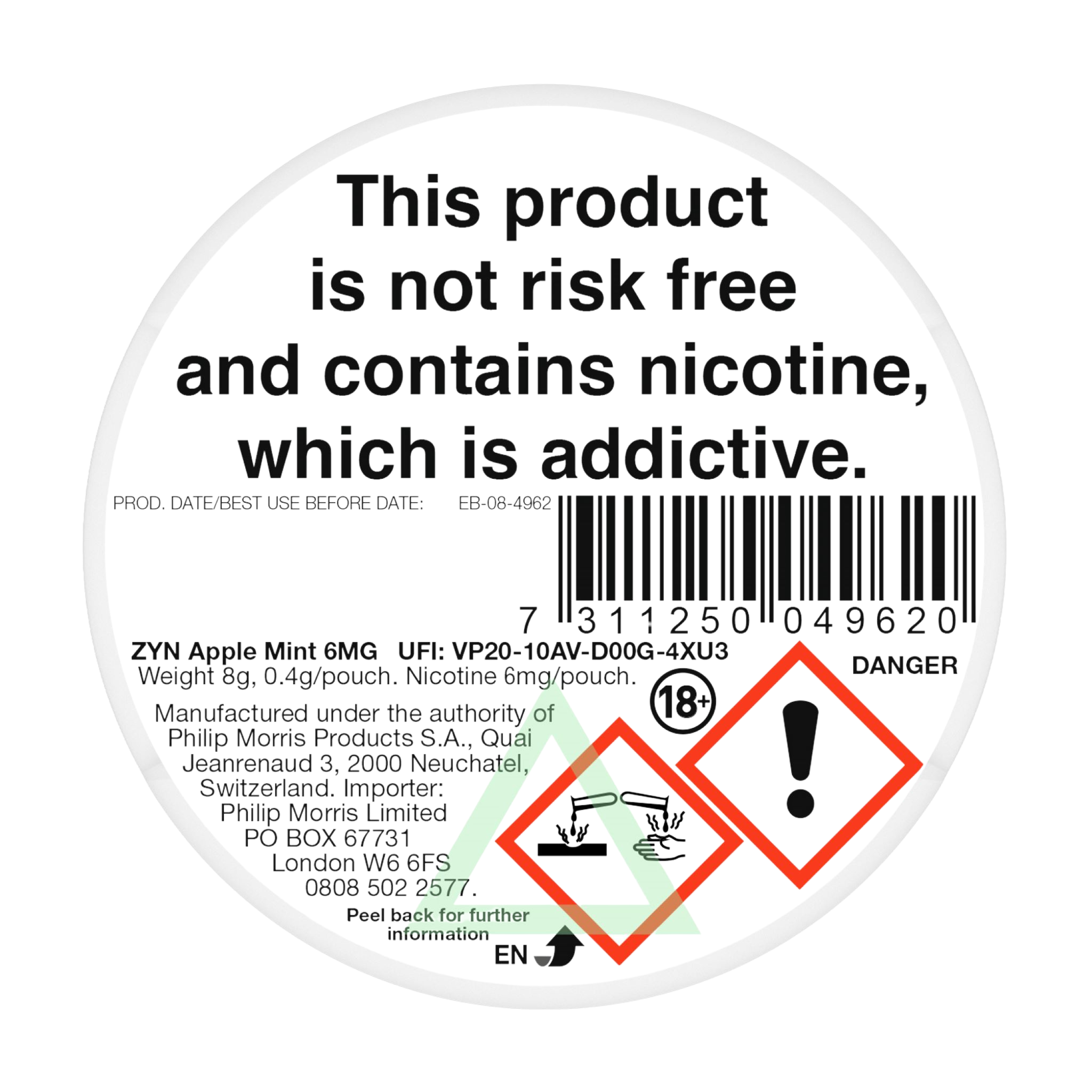 ZYN Apple Mint 6mg (Zyn Apple Mint)