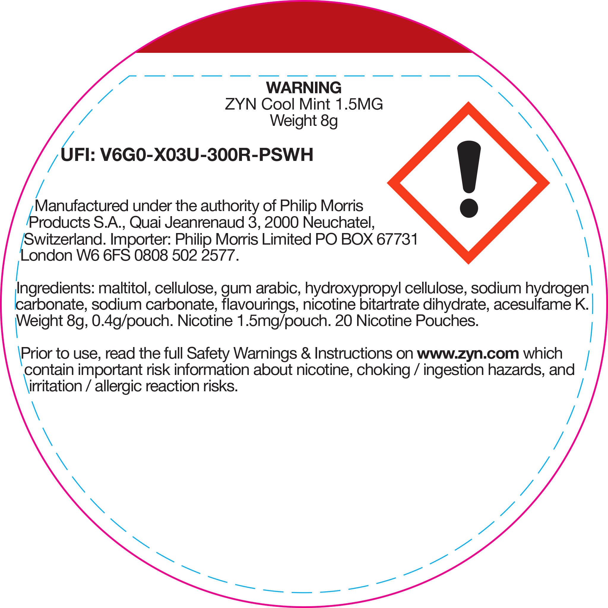 ZYN Black Cherry X-Low 1.5mg (Zyn Black Cherry)
