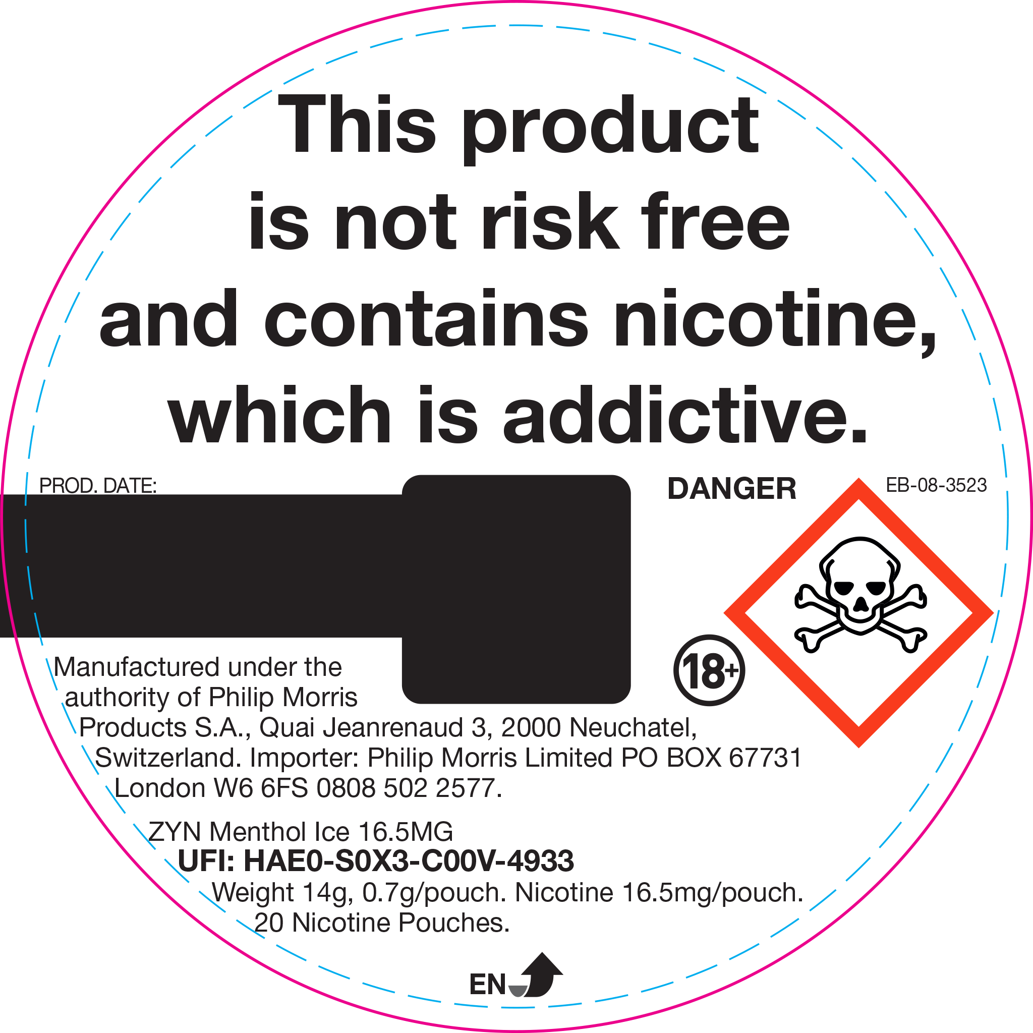 ZYN Menthol Ice 16.5mg (Veev Mix Menthol)