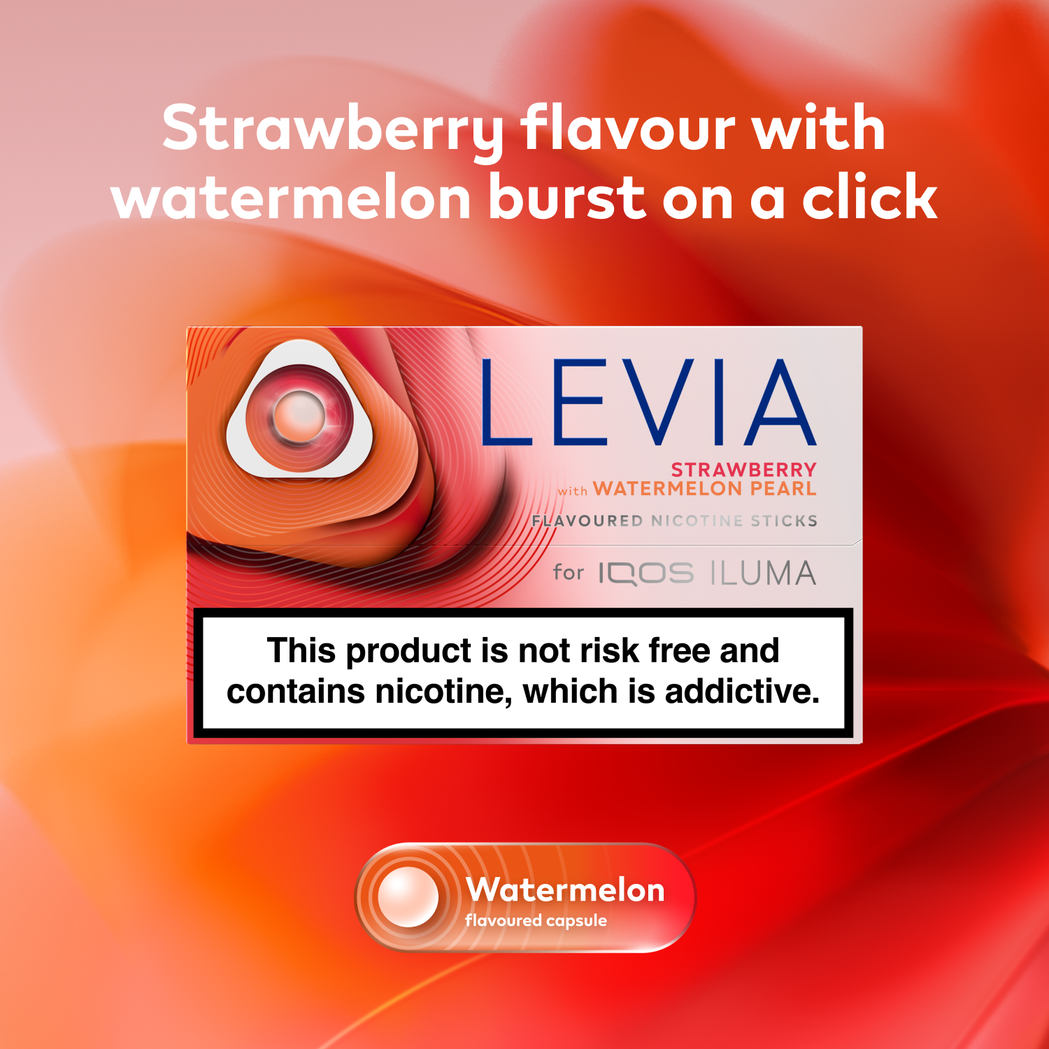 LEVIA Strawberry with Watermelon Pearl (Zero Tobacco) (Summer Pearl)