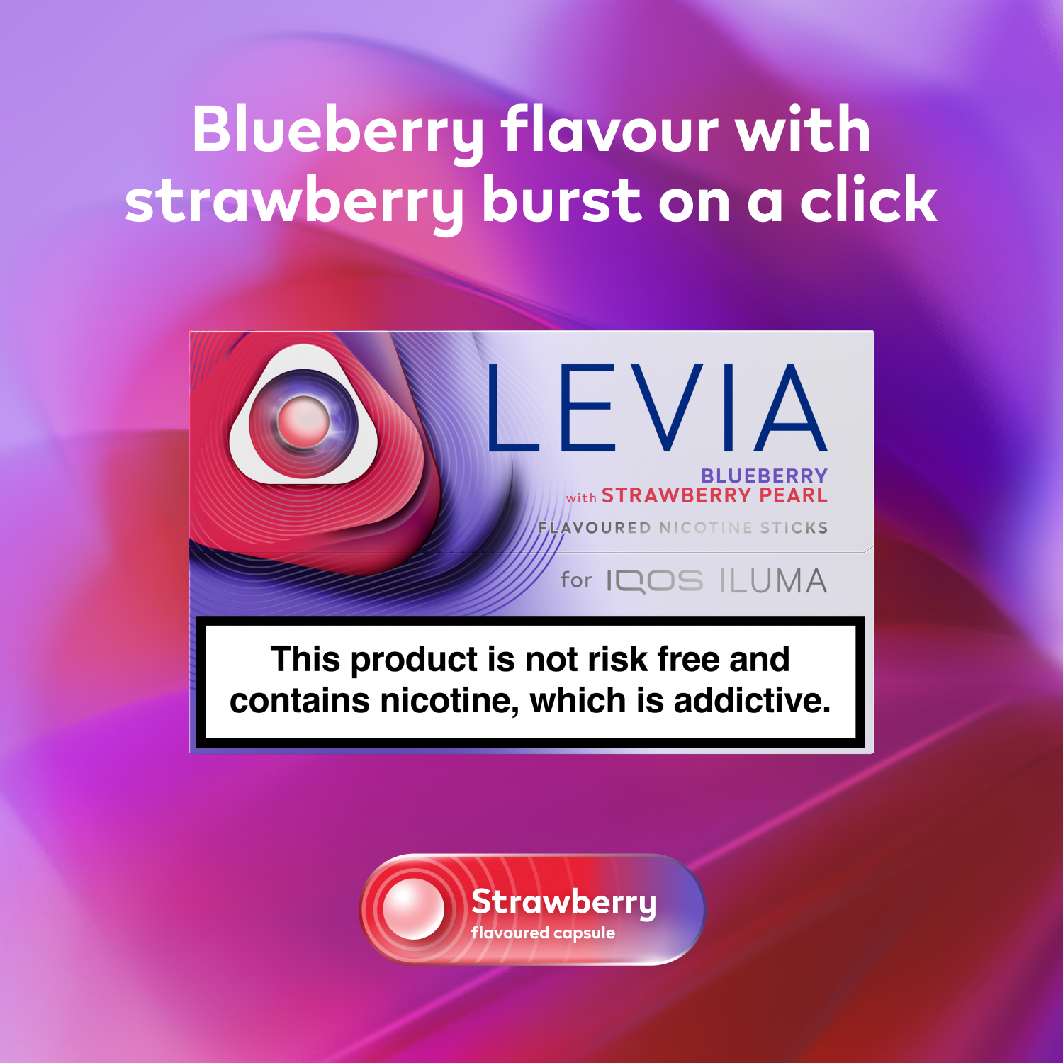 LEVIA Blueberry with Strawberry Pearl (Zero Tobacco) (Blueberry with Strawberry Pearl)
