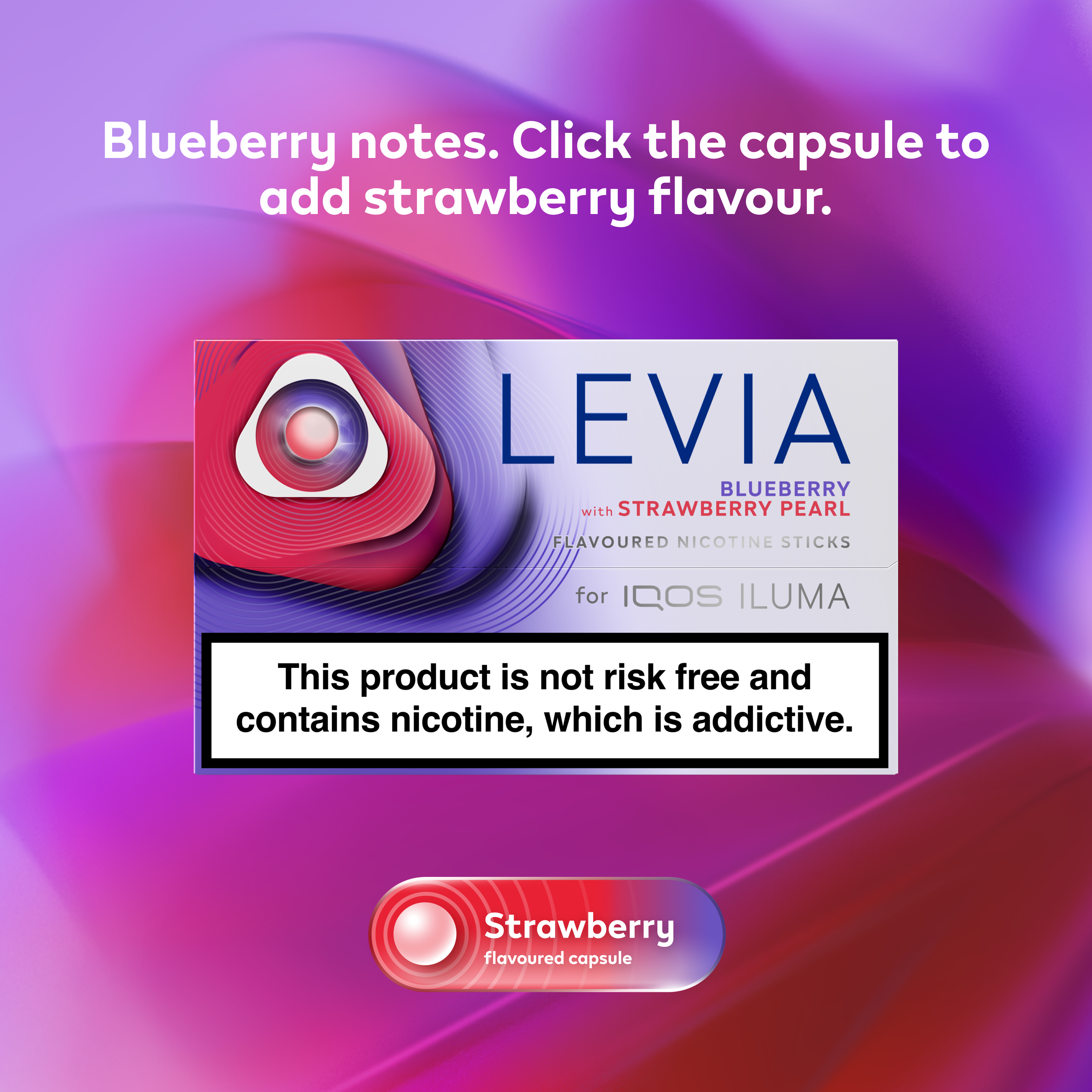 LEVIA Blueberry with Strawberry Pearl (Zero Tobacco) (Blueberry with Strawberry Pearl)