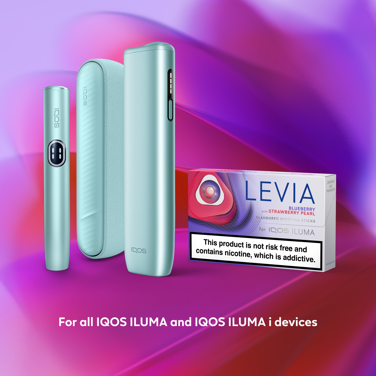 LEVIA Blueberry with Strawberry Pearl (Zero Tobacco) (Blueberry with Strawberry Pearl)