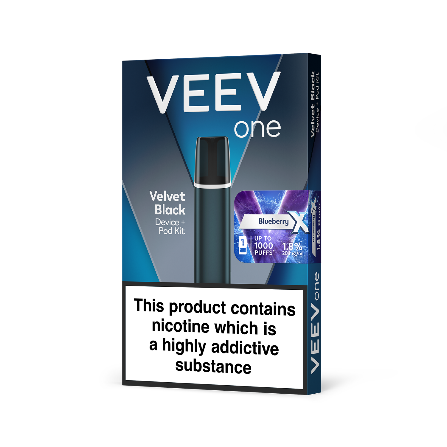 VEEV One Velvet Black with 1 Blueberry X 1.8% Pod