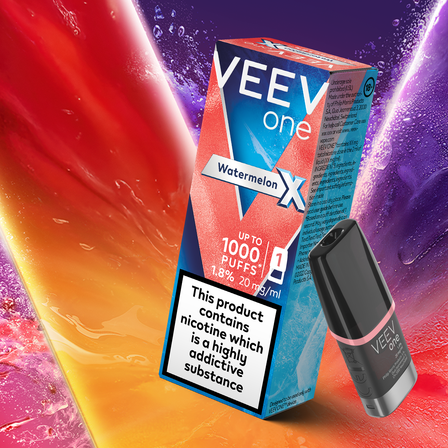 VEEV One Watermelon X 1.8% 1 pod pack (Watermelon X)