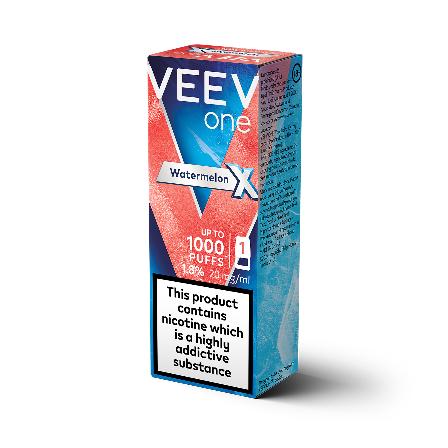 VEEV One Watermelon/Coral Wave X 1.8% 1 pod pack (Watermelon X)