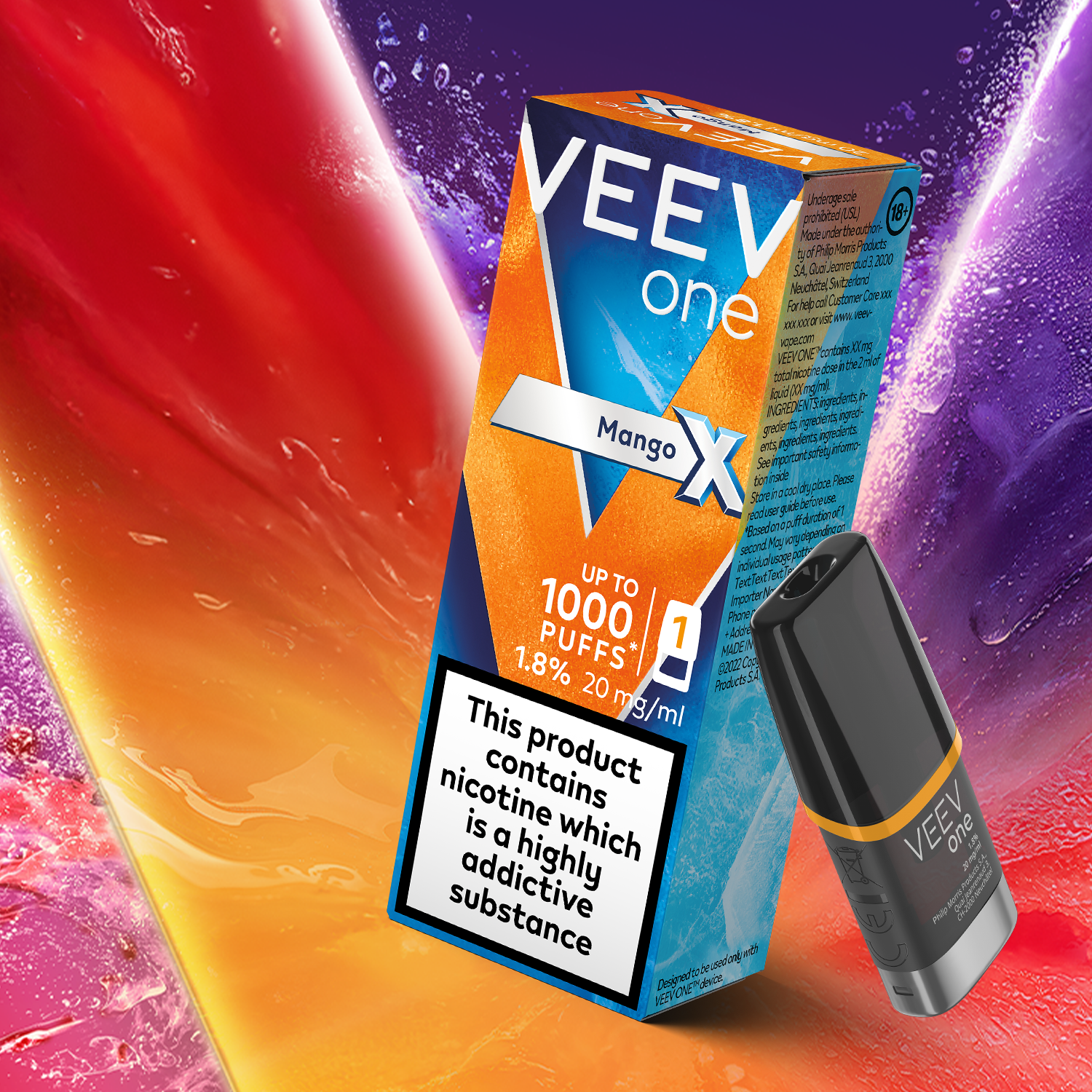 VEEV One Mango X 1.8% 1 pod pack (Mango X)