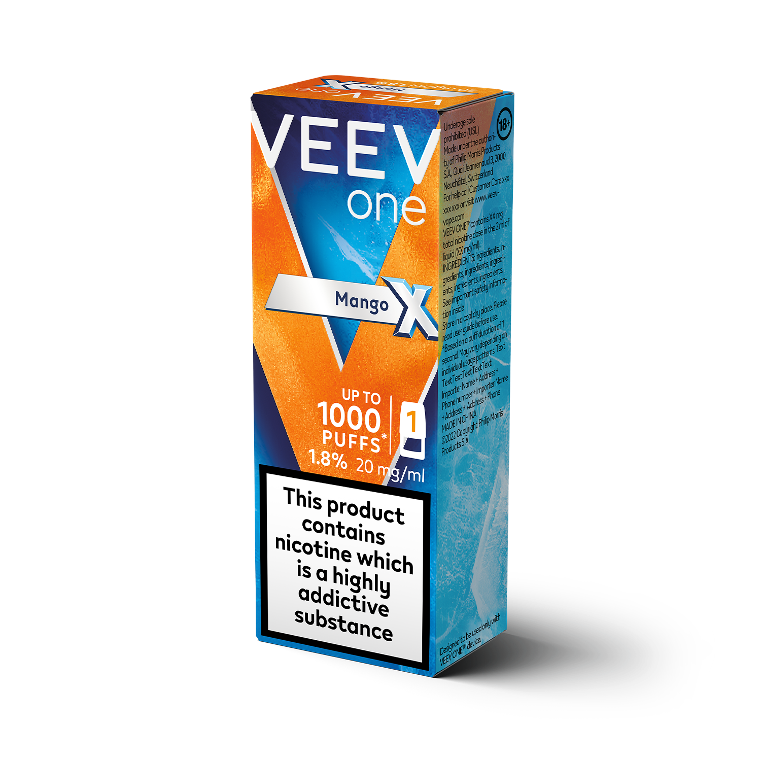 VEEV One Mango X 1.8% 1 pod pack (Mango X)