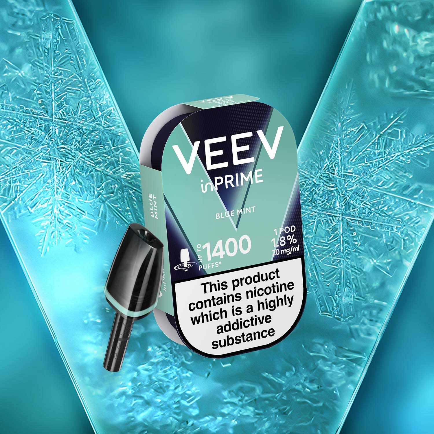 VEEV inPRIME Blue Mint 1 pod pack (Blue Mint)