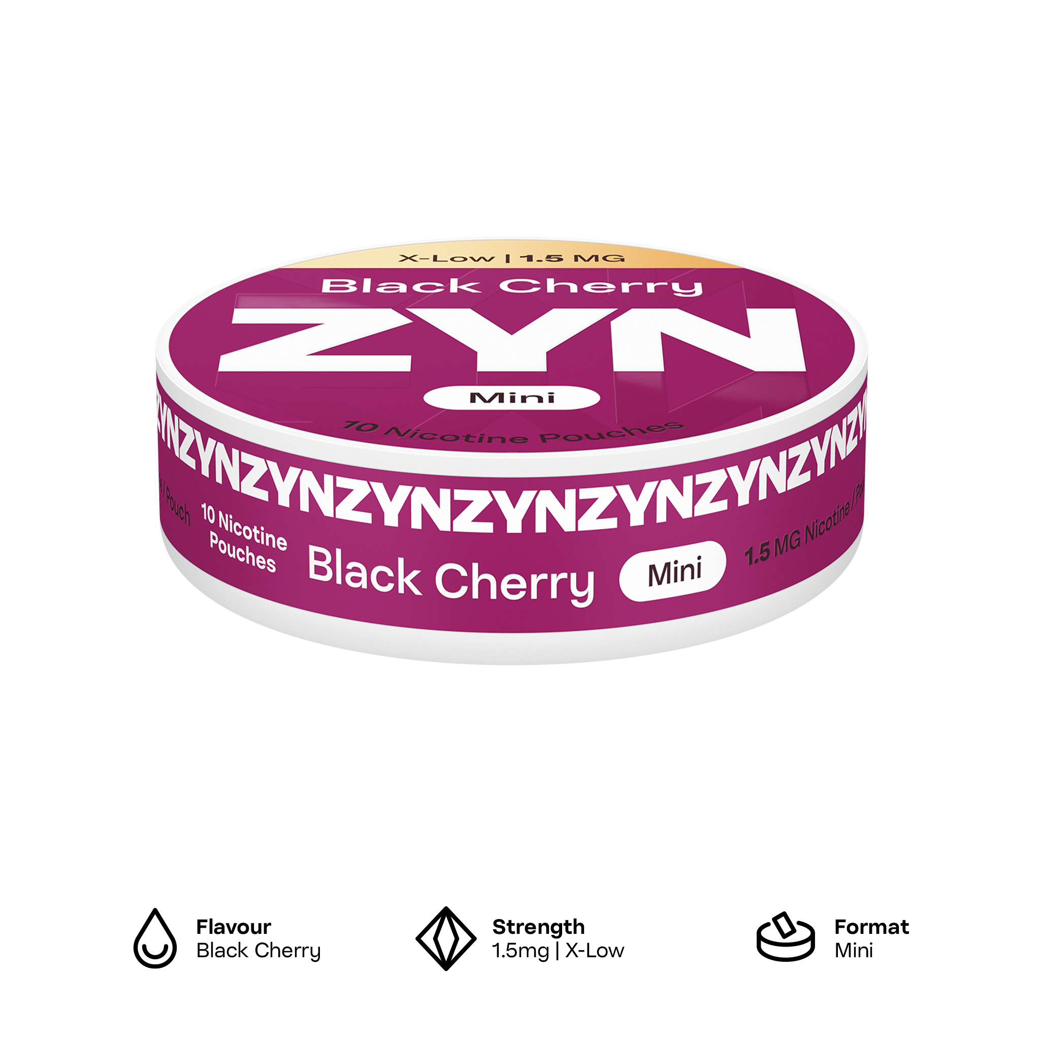 ZYN Black Cherry Mini X-Low 1.5mg (Zyn Black Cherry)