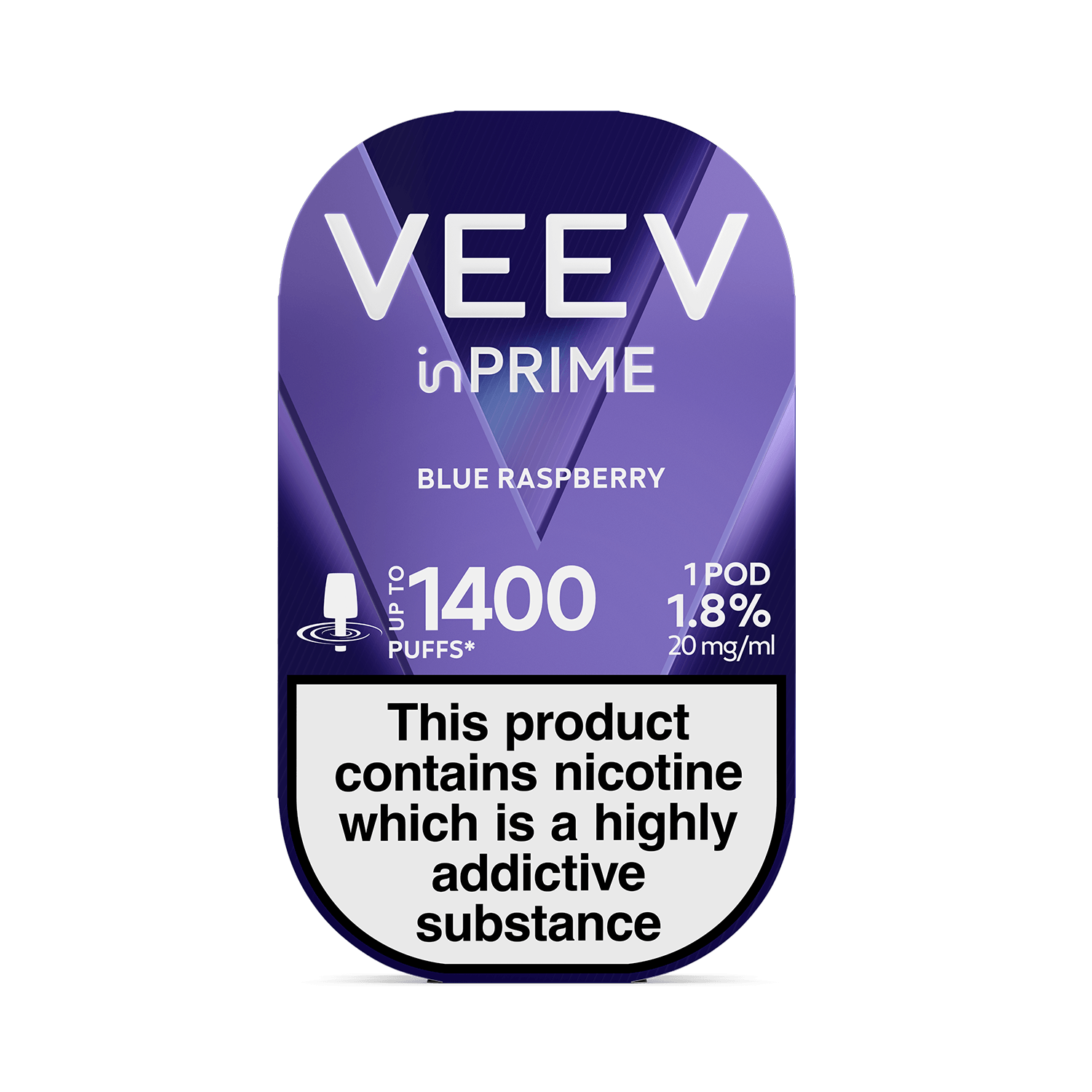 VEEV inPRIME Blue Raspberry 1 pod pack (Blue Raspberry)