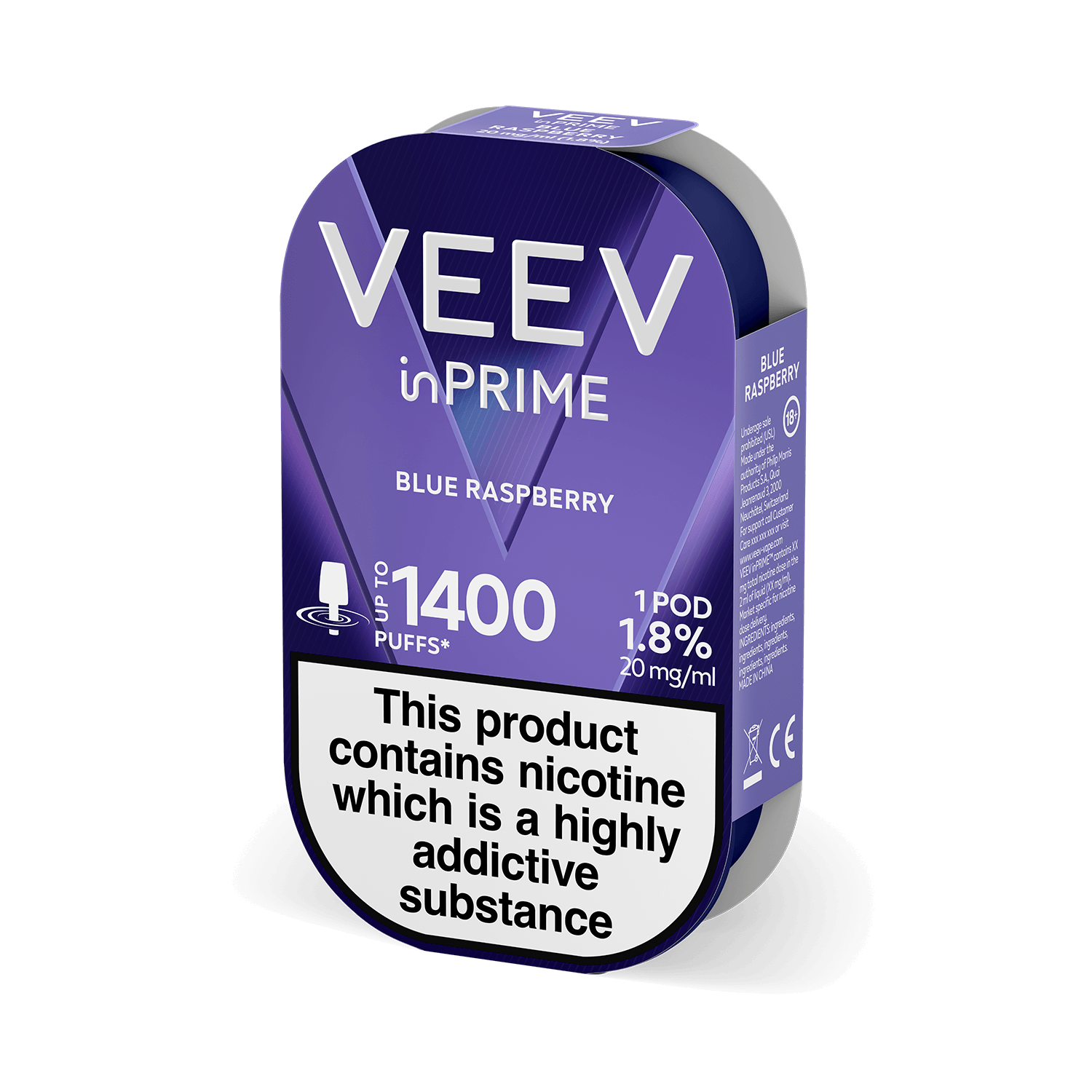 VEEV inPRIME Blue Raspberry 1 pod pack (Blue Raspberry)