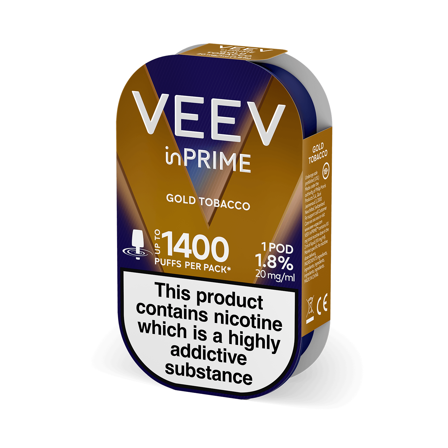 VEEV inPRIME Gold Tobacco 1 pod pack (Classic Tobacco)