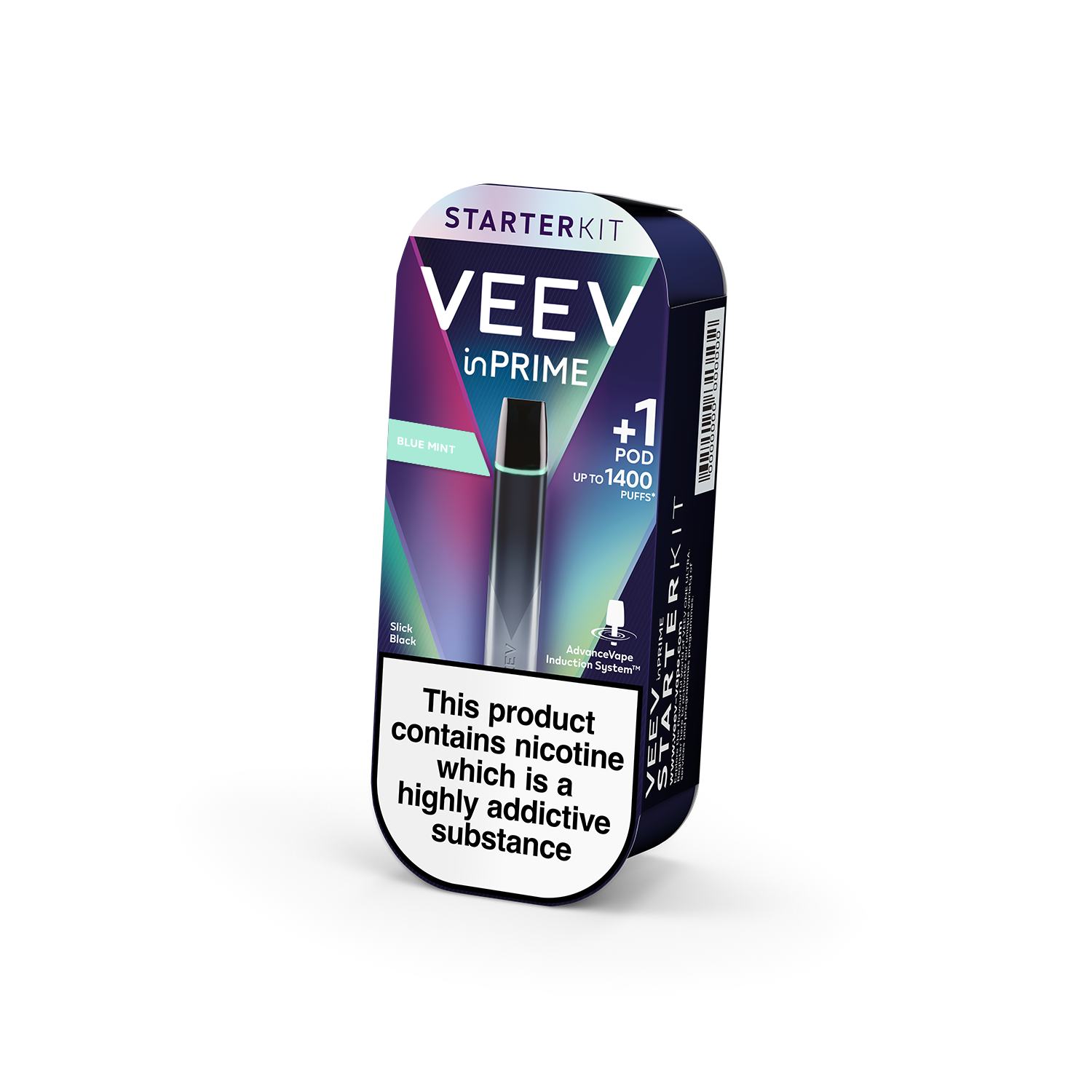 VEEV inPRIME Starter Kit Black with 1 Blue Mint Pod