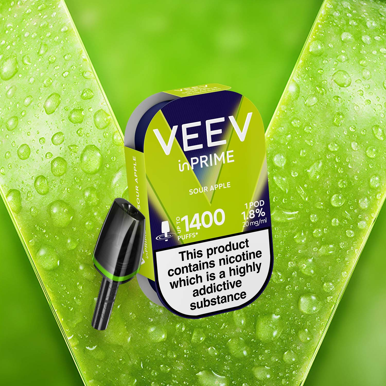 VEEV inPRIME Sour Apple 1 pod pack (Sour Apple)