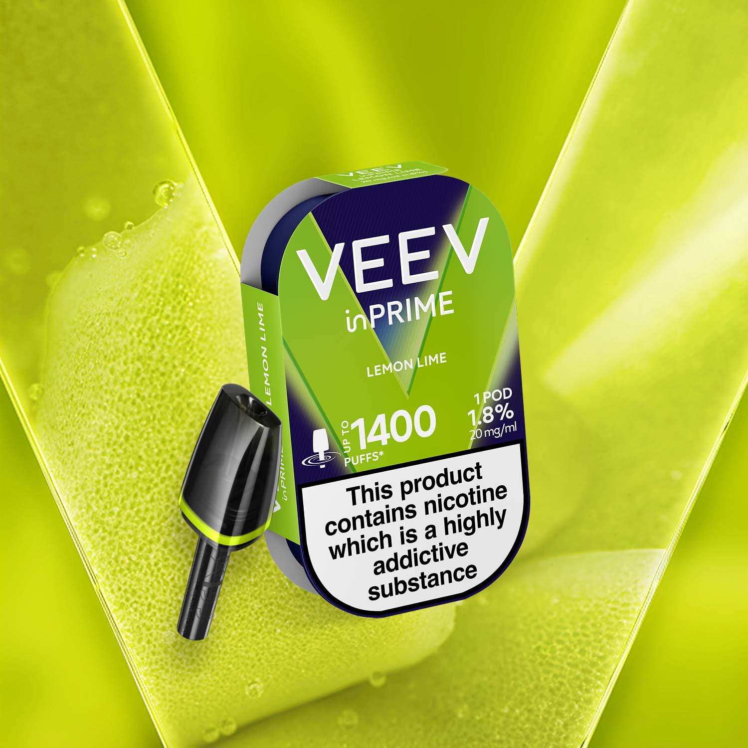 VEEV inPRIME Lemon Lime 1 pod pack (Lemon Tea)