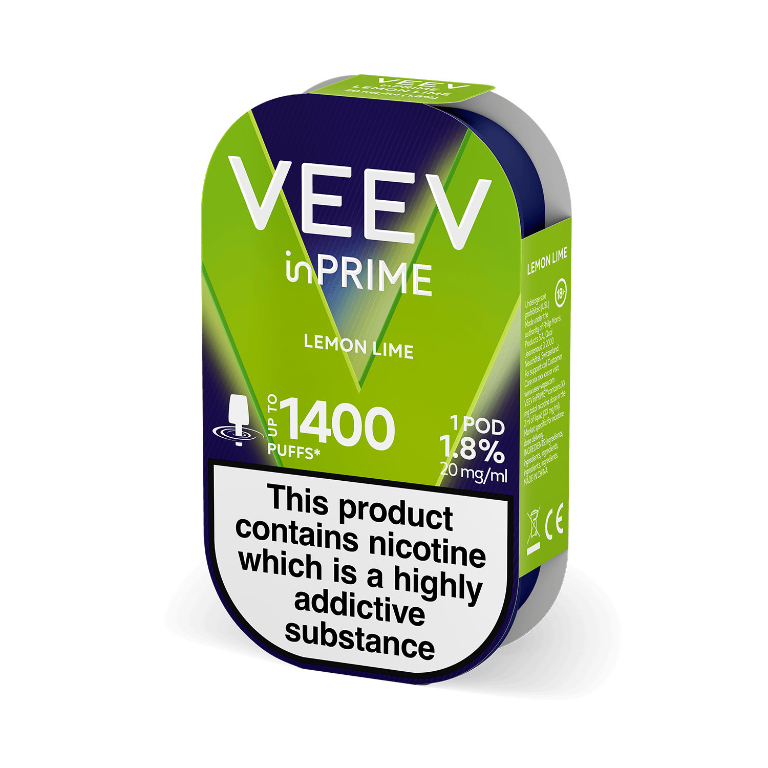VEEV inPRIME Lemon Lime 1 pod pack (Lemon Tea)
