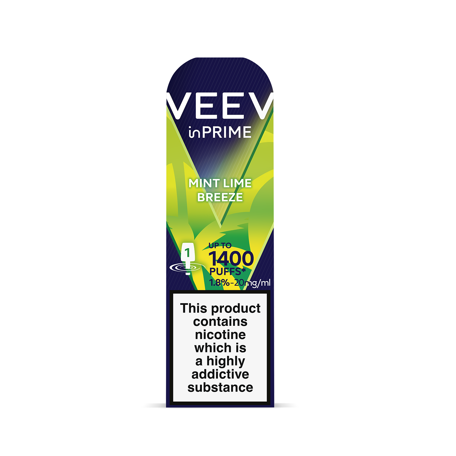 VEEV inPRIME Mint Lime Breeze 1.8% 1 pod Pack (Mint Lime Breeze)