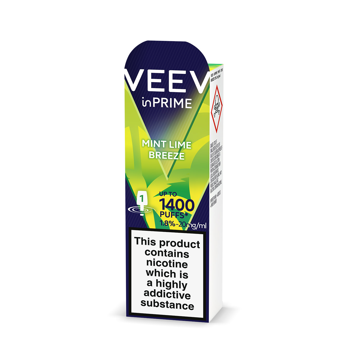 VEEV inPRIME Mint Lime Breeze 1.8% 1 pod Pack (Mint Lime Breeze)