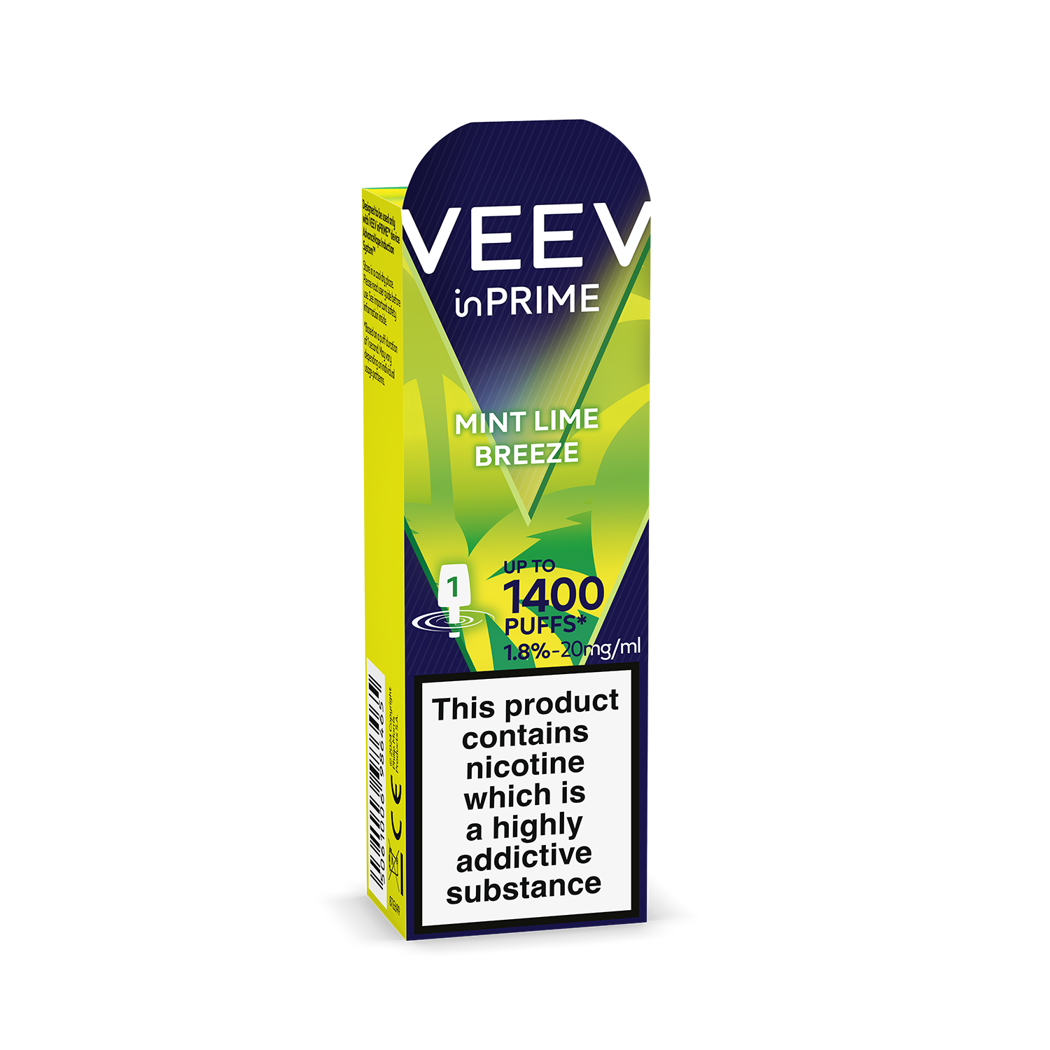 VEEV inPRIME Mint Lime Breeze 1.8% 1 pod Pack (Mint Lime Breeze)