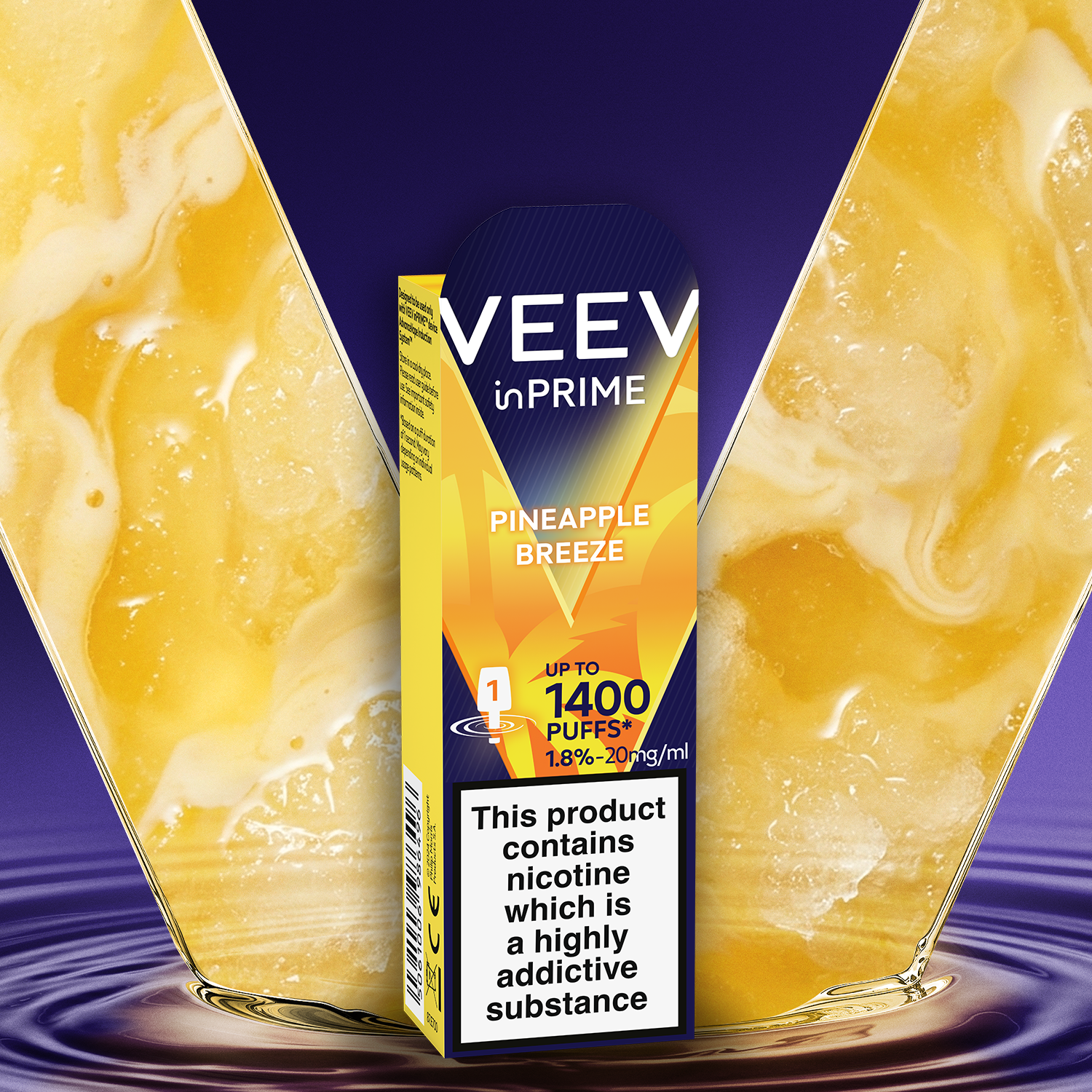 VEEV inPRIME Pineapple Breeze 1.8% 1 pod Pack (Pineapple Breeze)