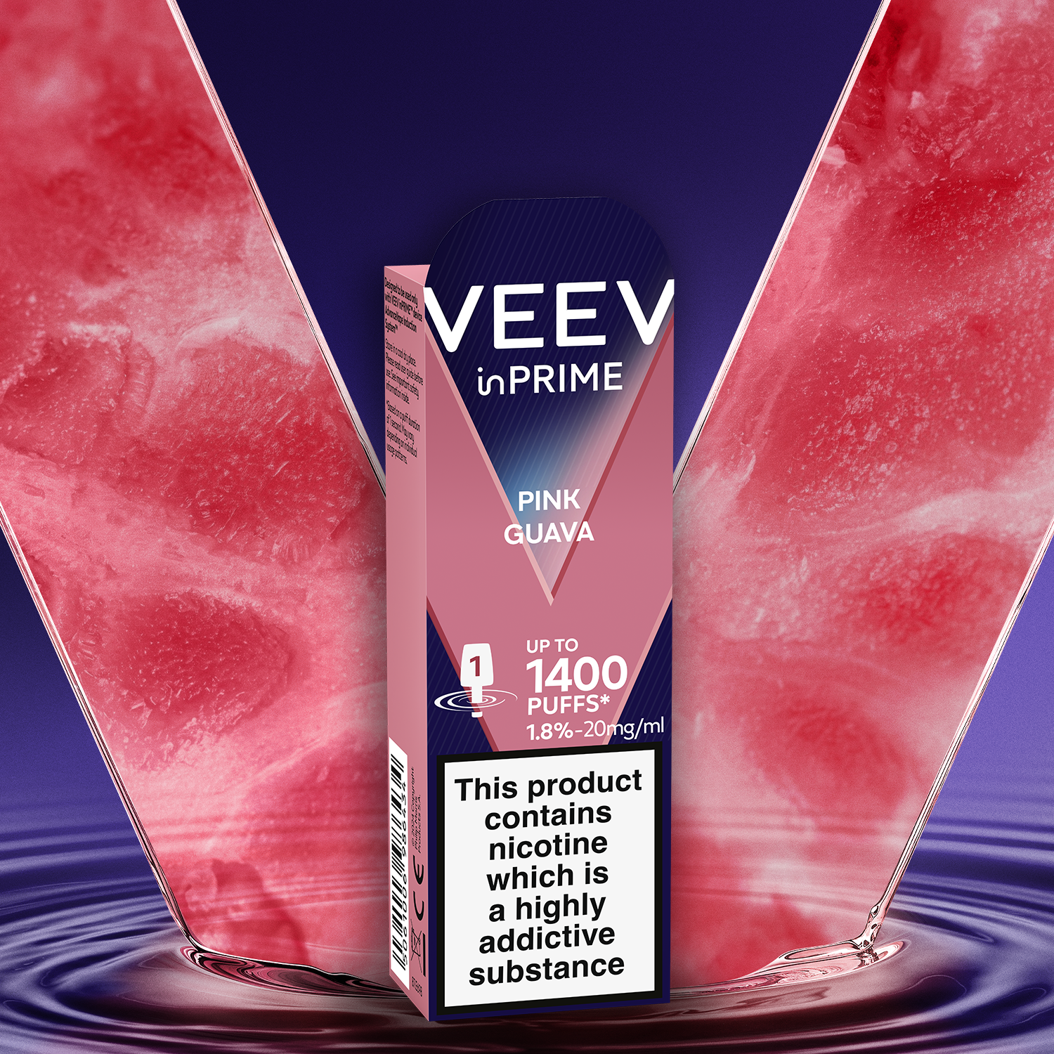 VEEV inPRIME Pink Guava 1.8% 1 pod Pack (Pink Guava)