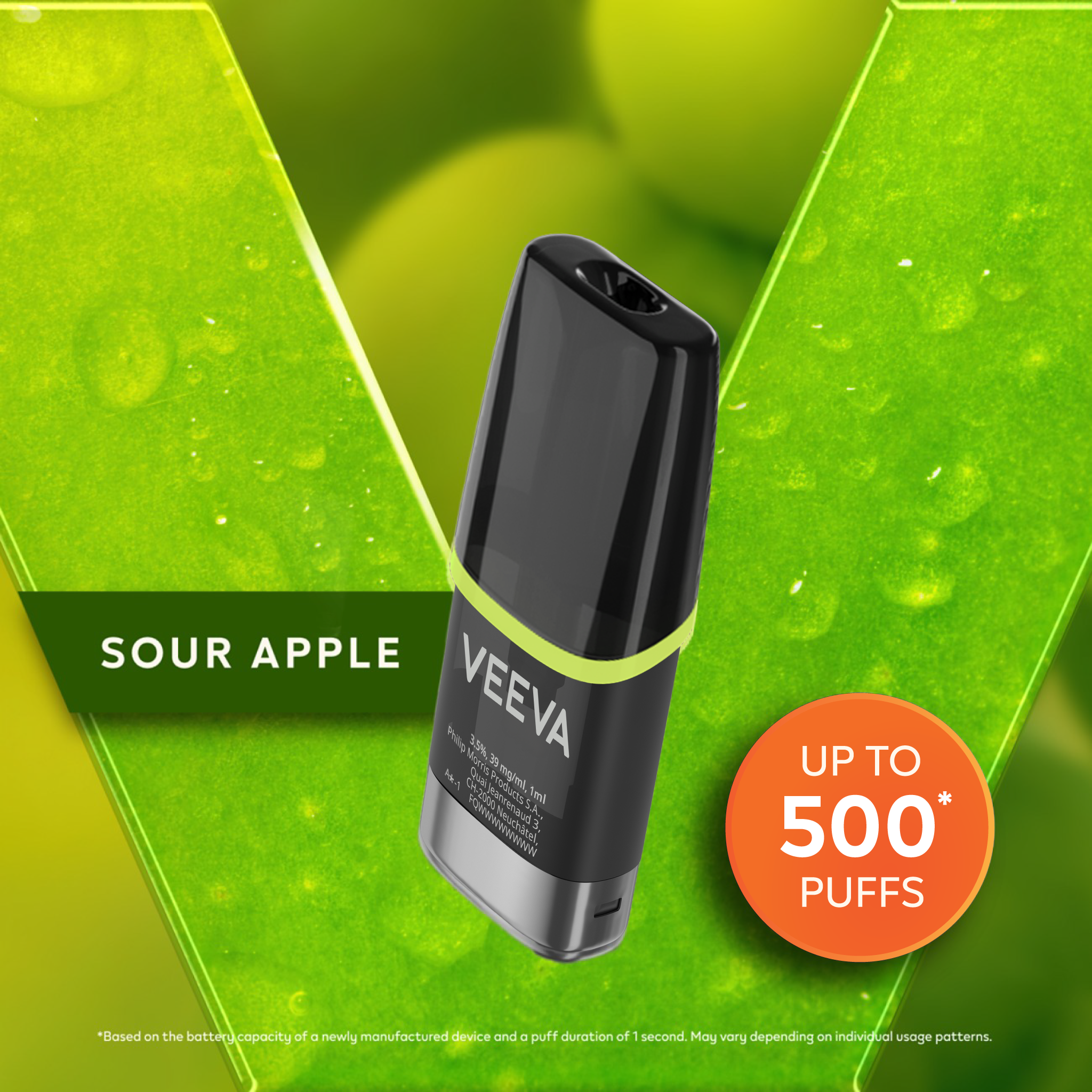 VEEVA SOUR APPLE 3.5% 2 ML (Sour Apple)