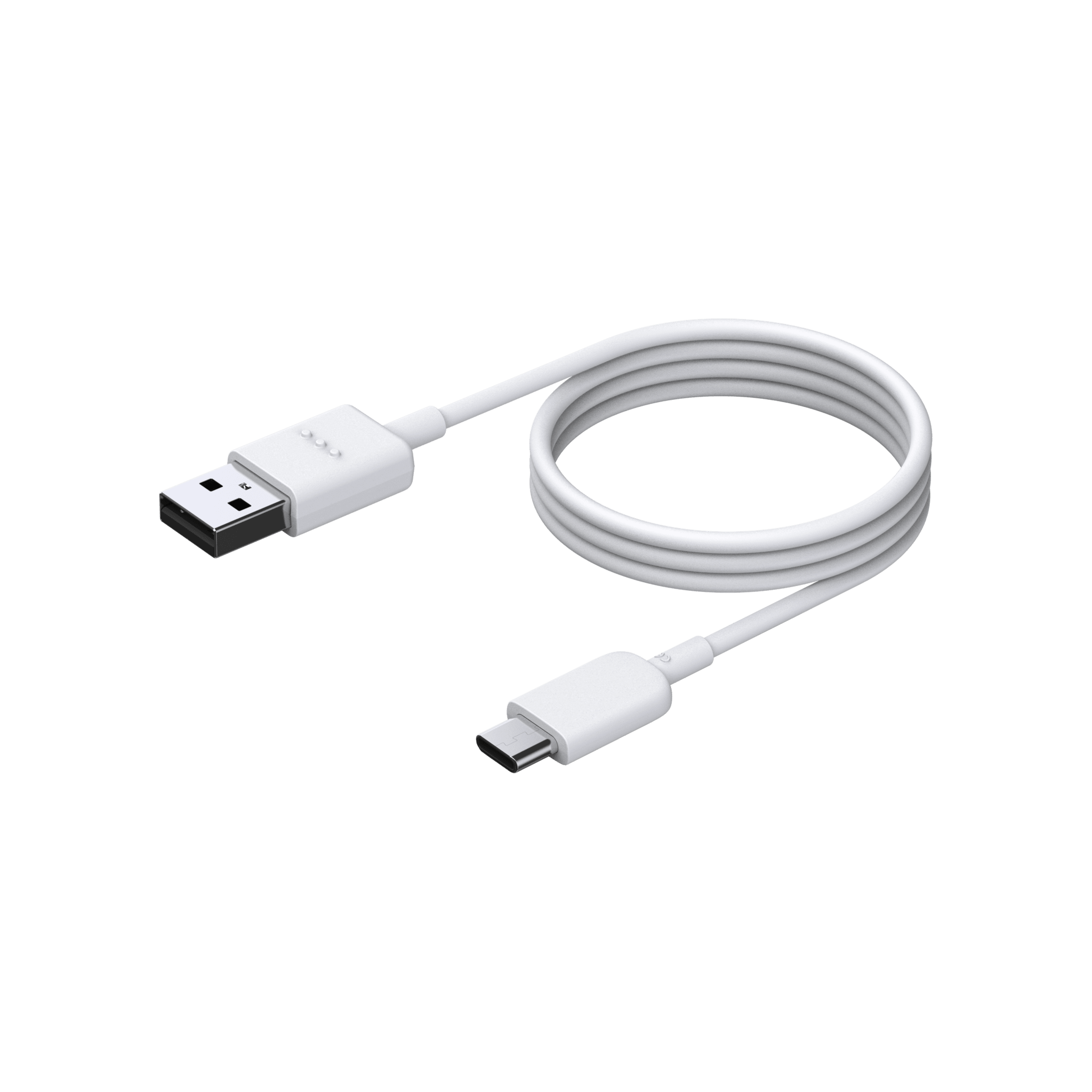 lil SOLID Ez USB Charging Cable A-to-C (White) (White)