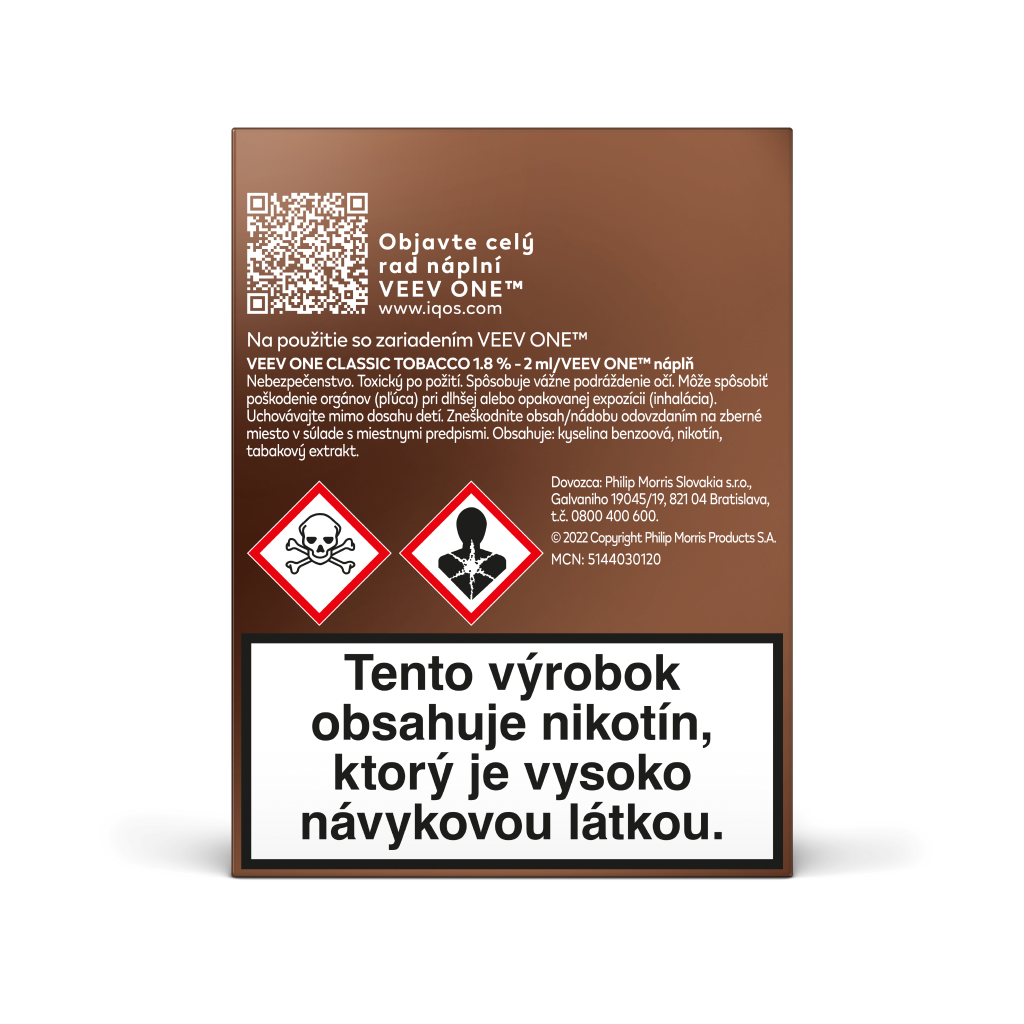 VEEV ONE NÁPLNE CLASSIC TOBACCO (krabička) (Classic Tobacco)