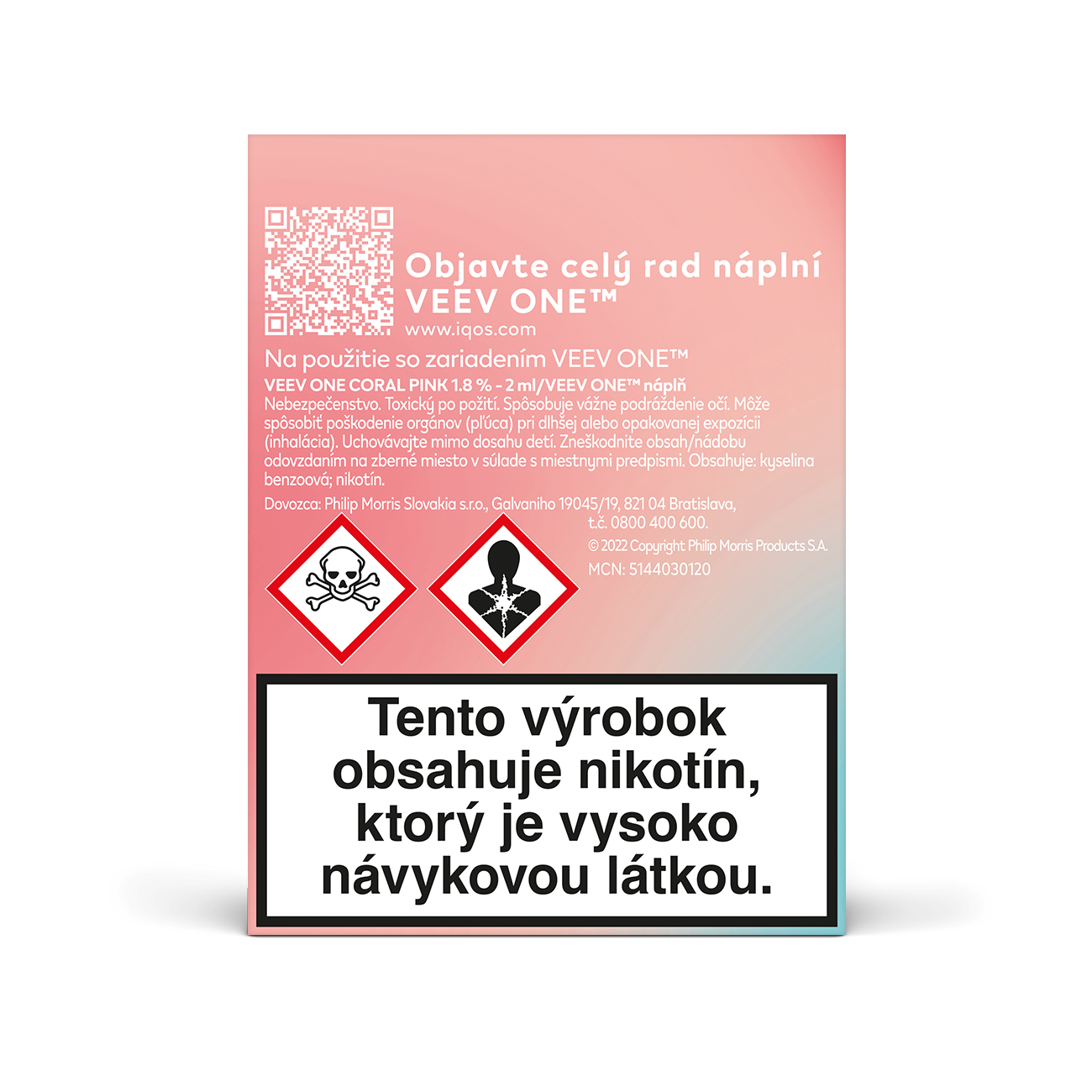 Kúp VEEV One Coral Pink - krabičku s dvoma náplňami