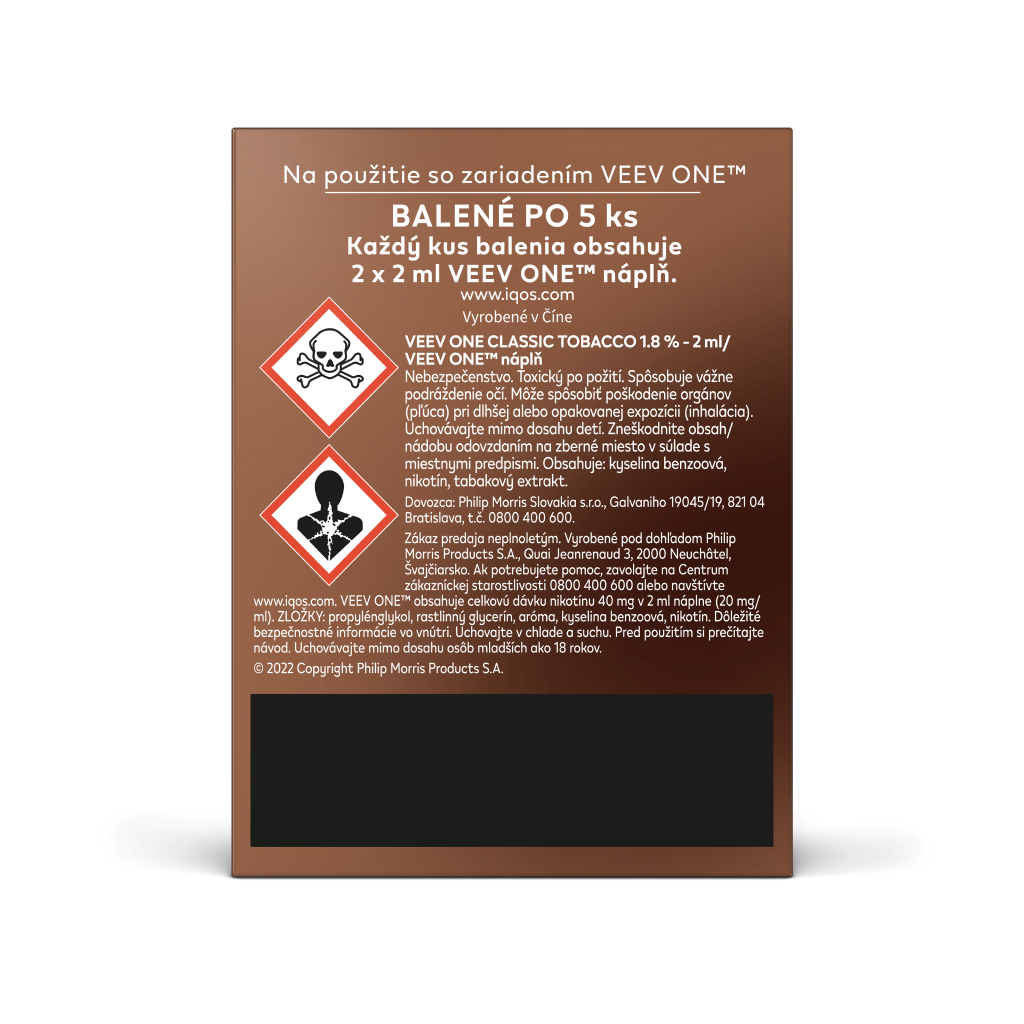 VEEV ONE NÁPLNE CLASSIC TOBACCO (kartón) (Classic Tobacco)