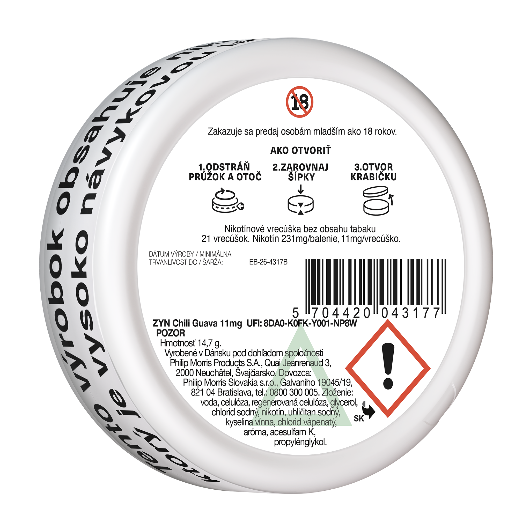 ZYN CHILI GUAVA 11 MG (KRABIČKA) (CHILI GUAVA)