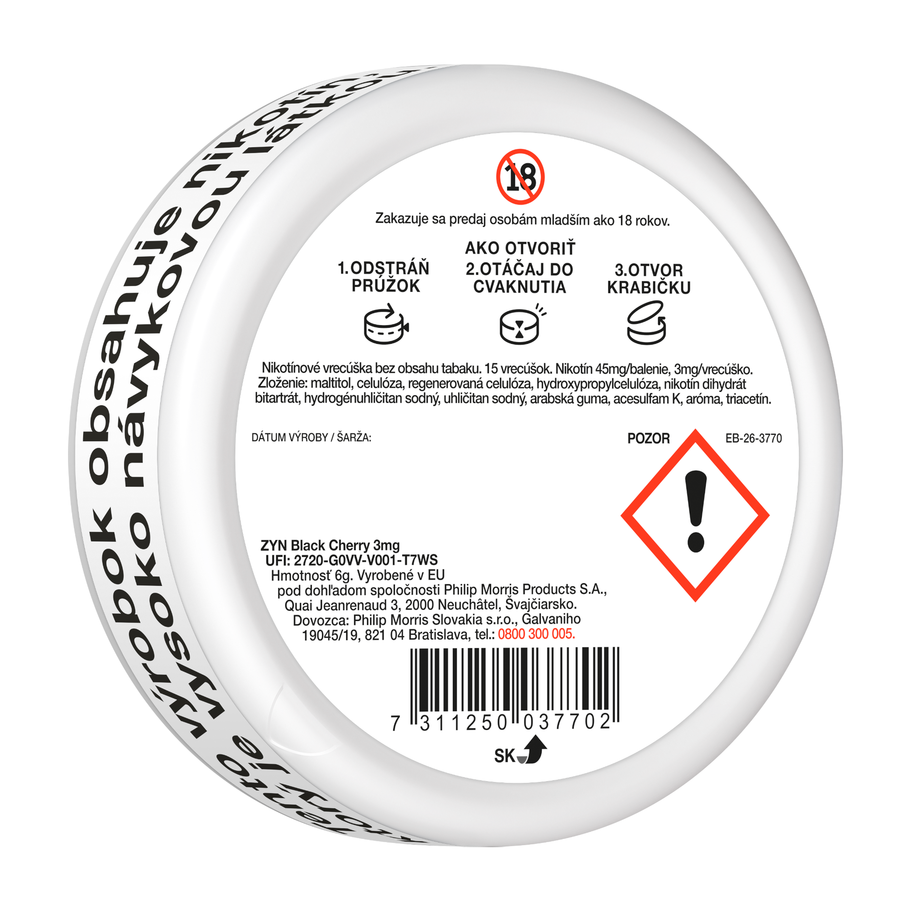 ZYN BLACK CHERRY 3MG (KRABIČKA) (Zyn Black Cherry)