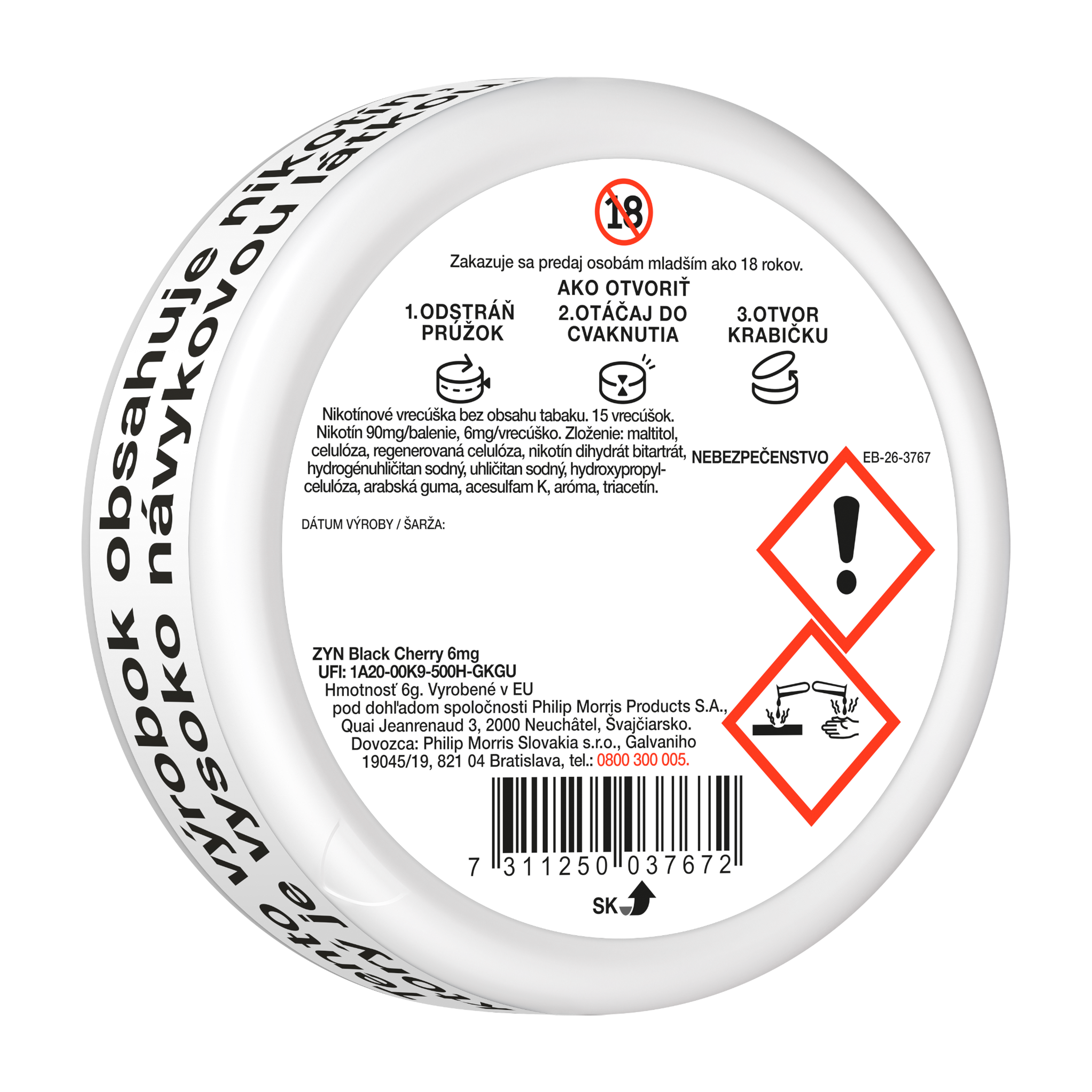 ZYN BLACK CHERRY 6 MG (KARTÓN) (Zyn Black Cherry)