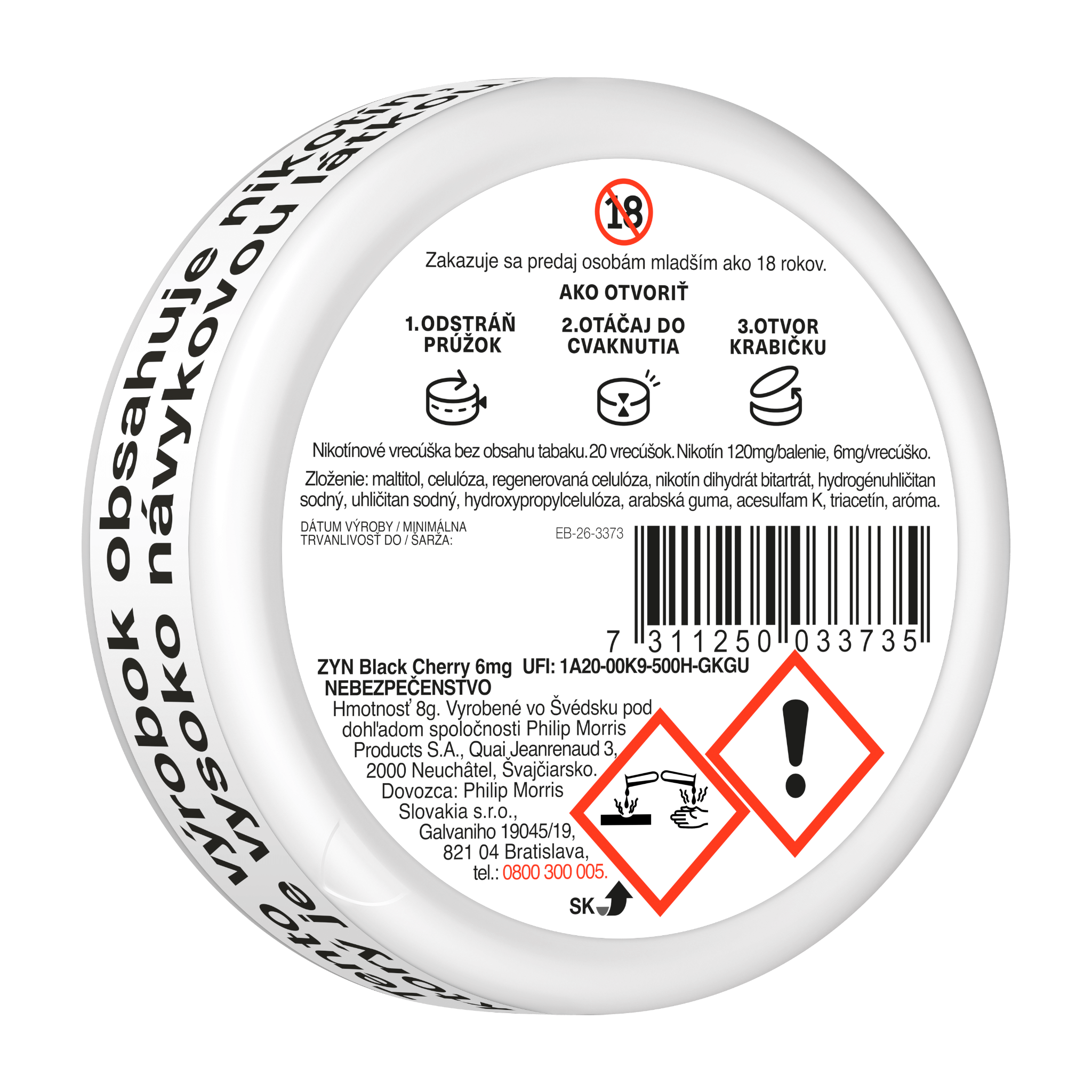 ZYN BLACK CHERRY 6 MG (KARTÓN) (Zyn Black Cherry)